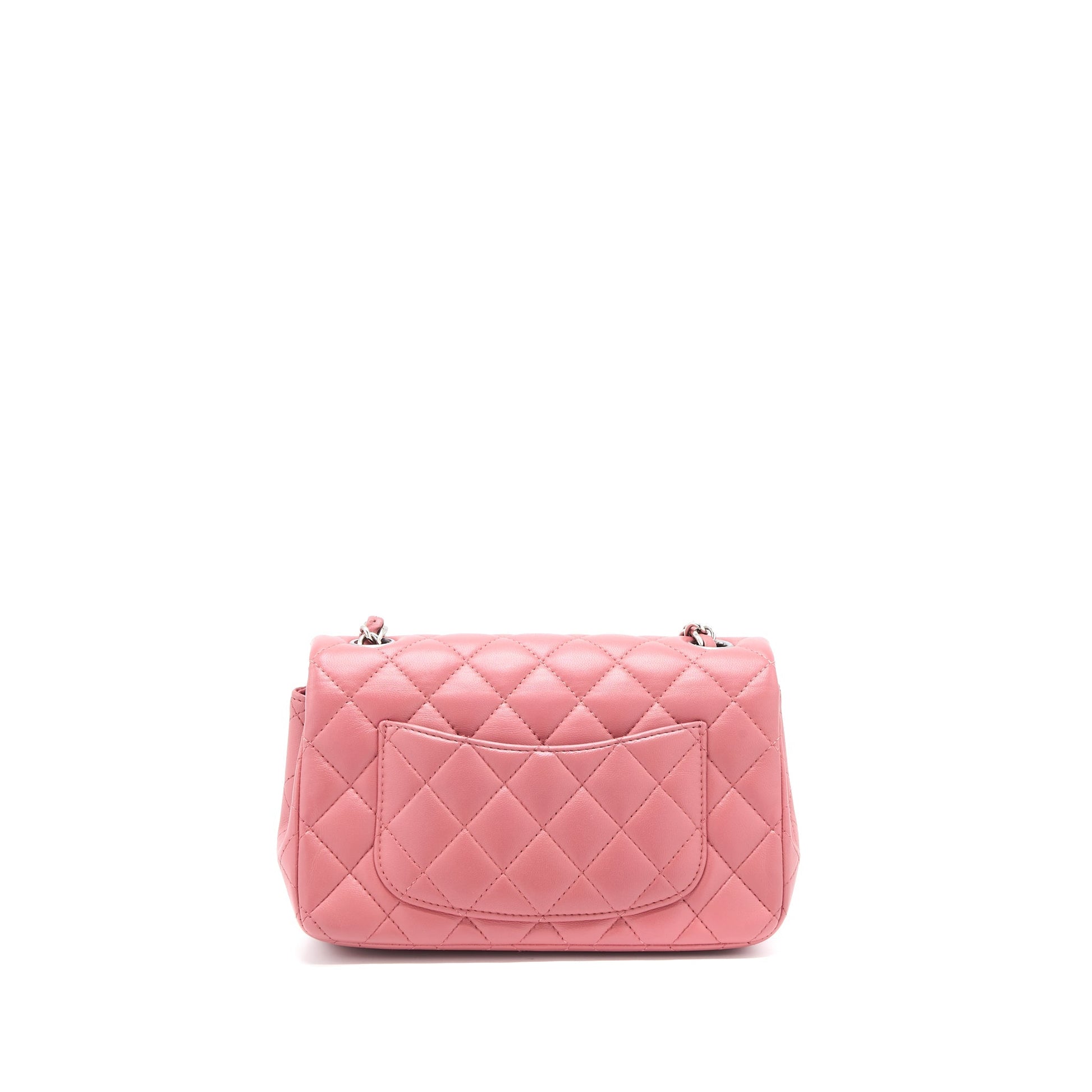 Chanel Rectangular Flap Lambskin SHW Pink Shoulder Bag Shw 1