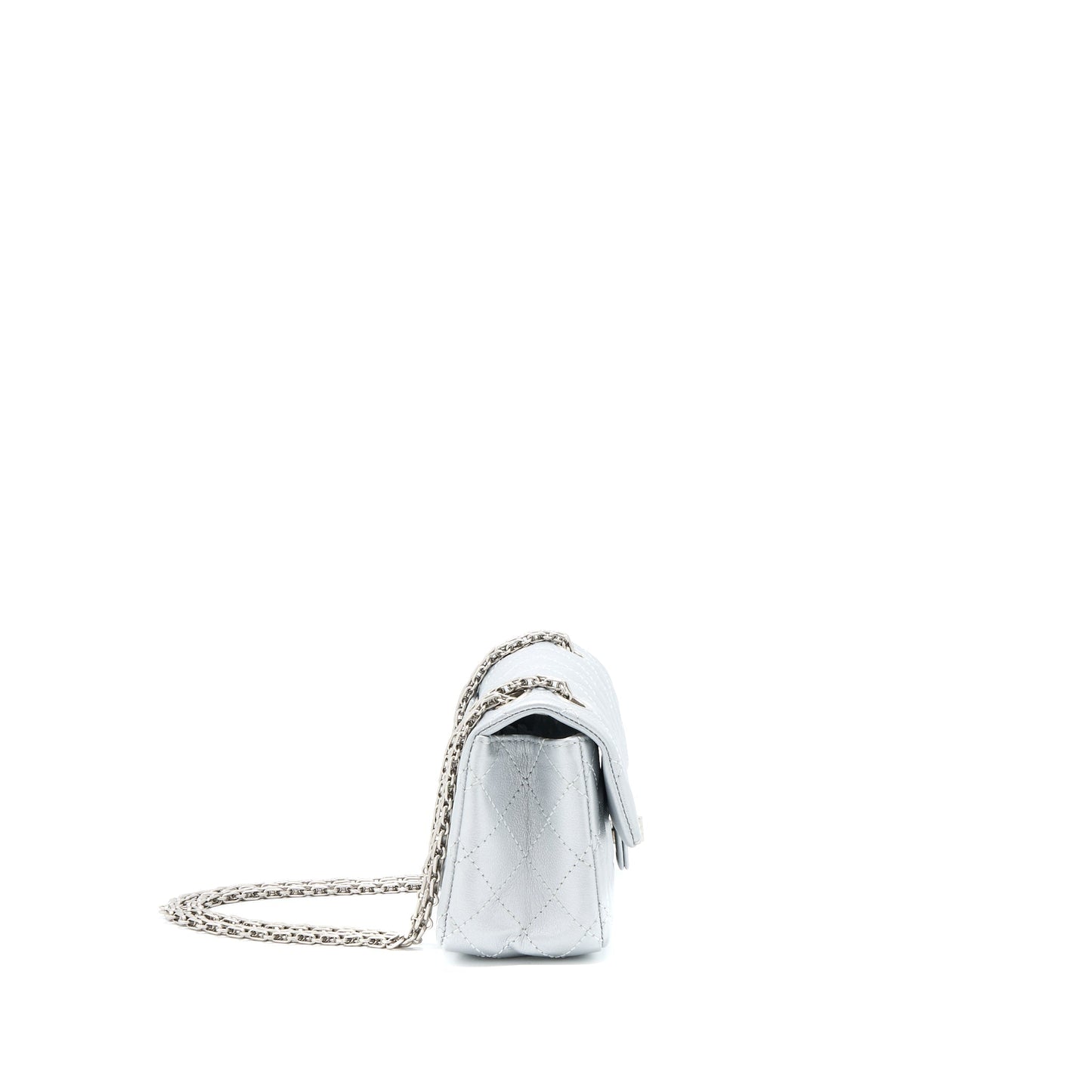 Chanel 2.55 Reissue Flap Calfskin Light SHW Grey Shoulder Bag