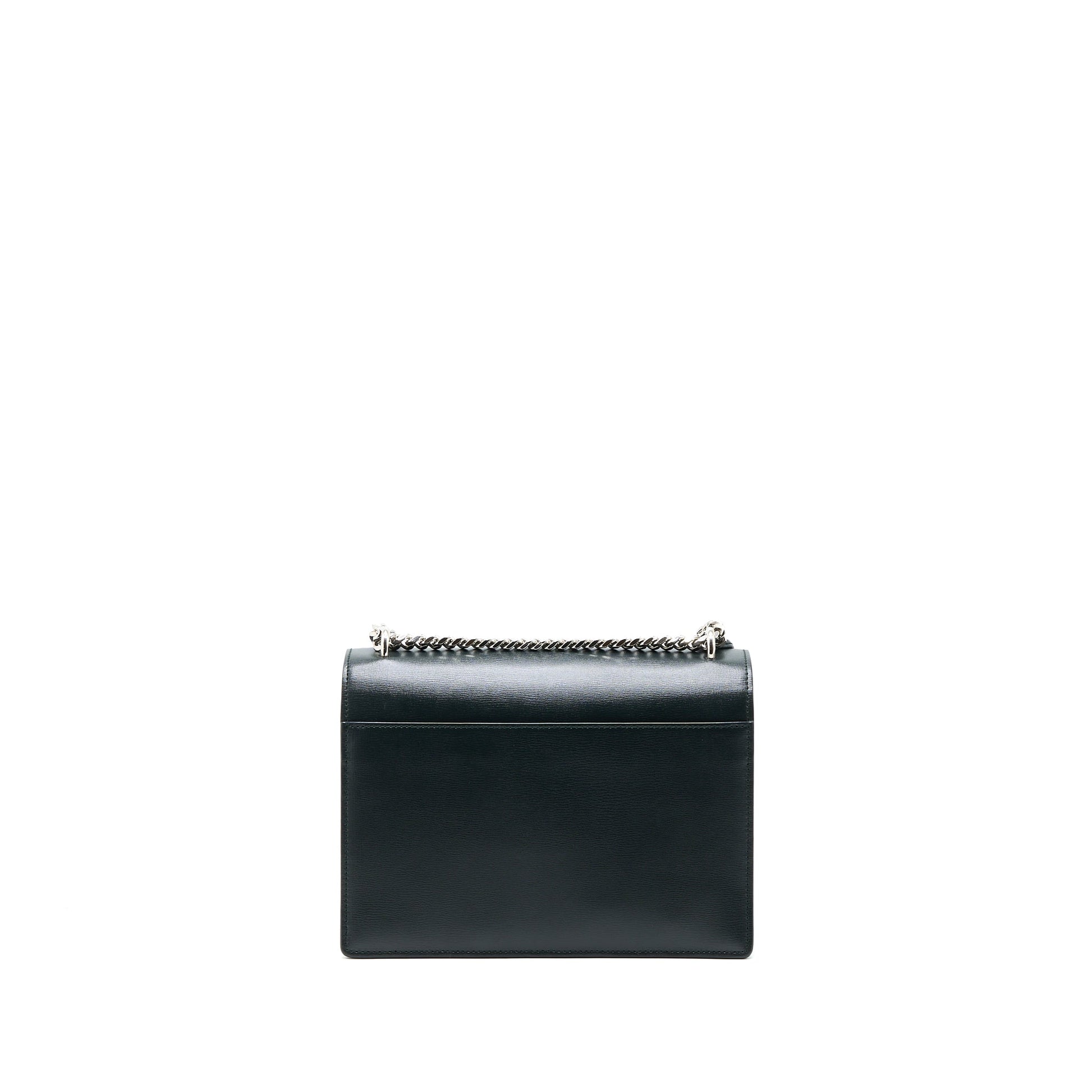 YSL Saint Laurent Saint Laurent Sunset Purse Calfskin Dark Travel Green Chain Travel Bag