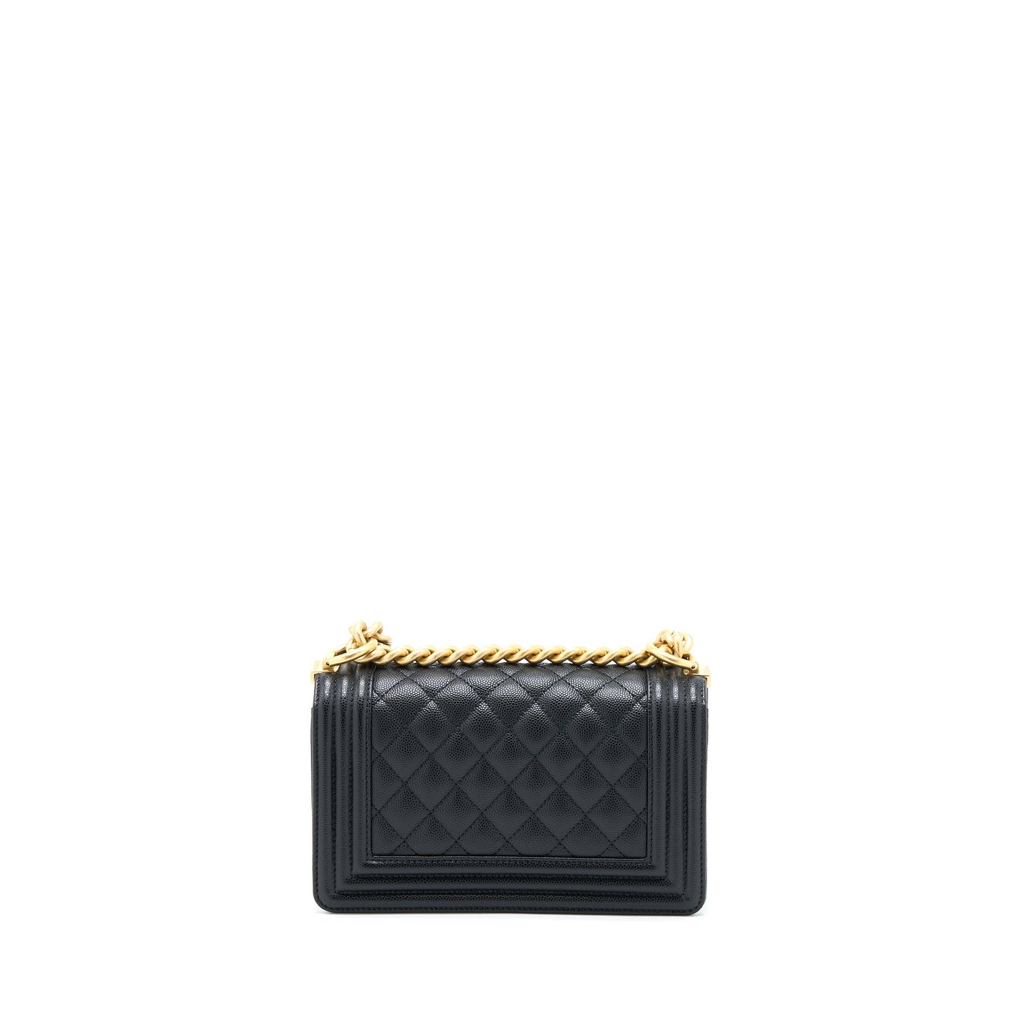 Chanel Boy Caviar Brushed GHW Microchip Black Small Handbag Microchip 2
