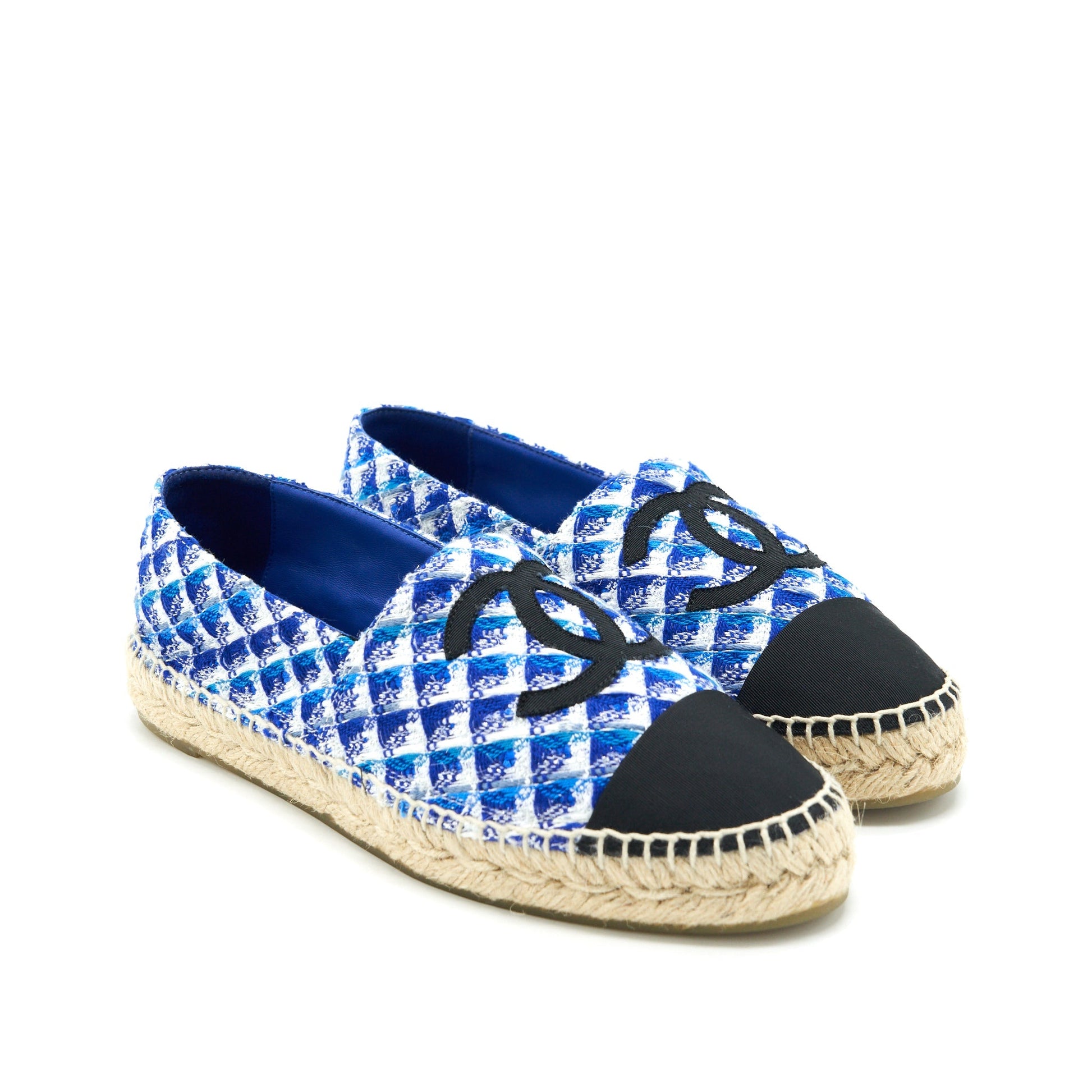 Chanel Espadrilles Black Blue Handbag