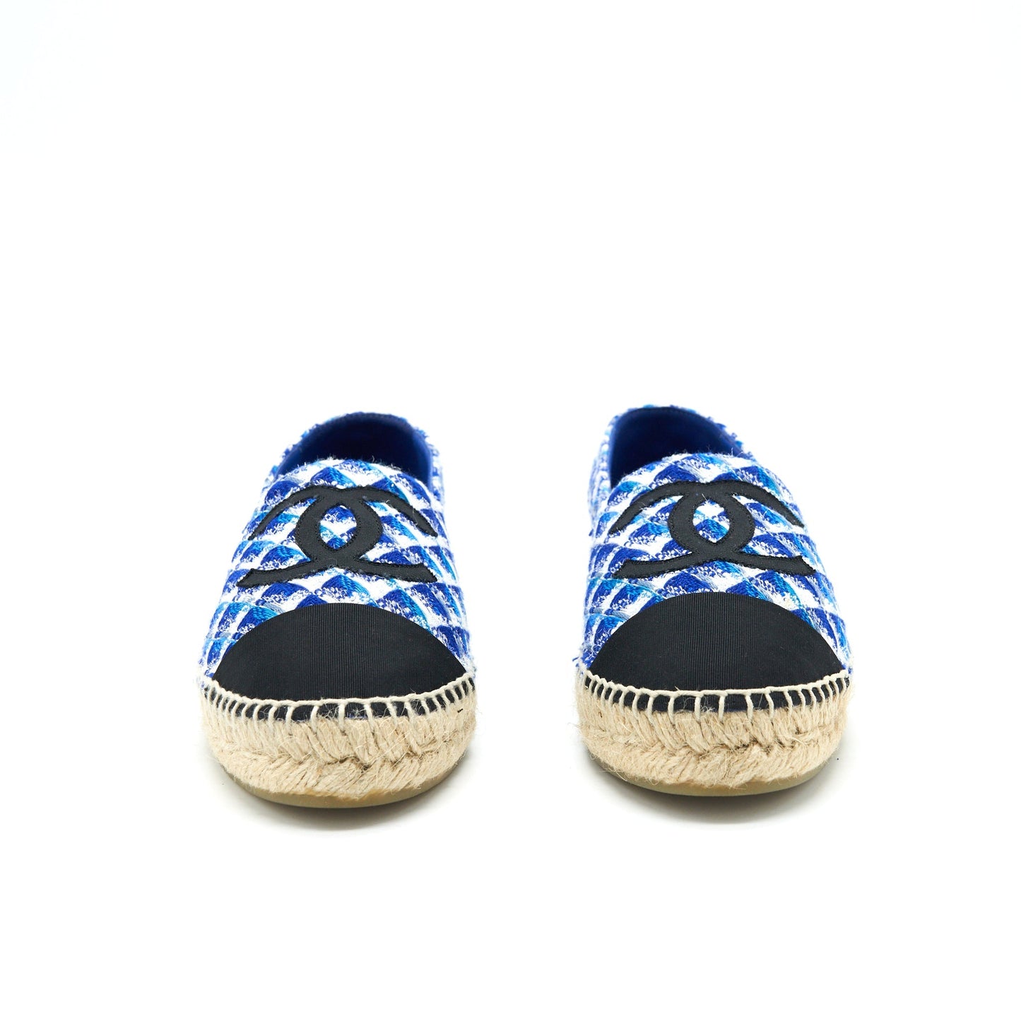 Chanel Espadrilles Black Blue Handbag