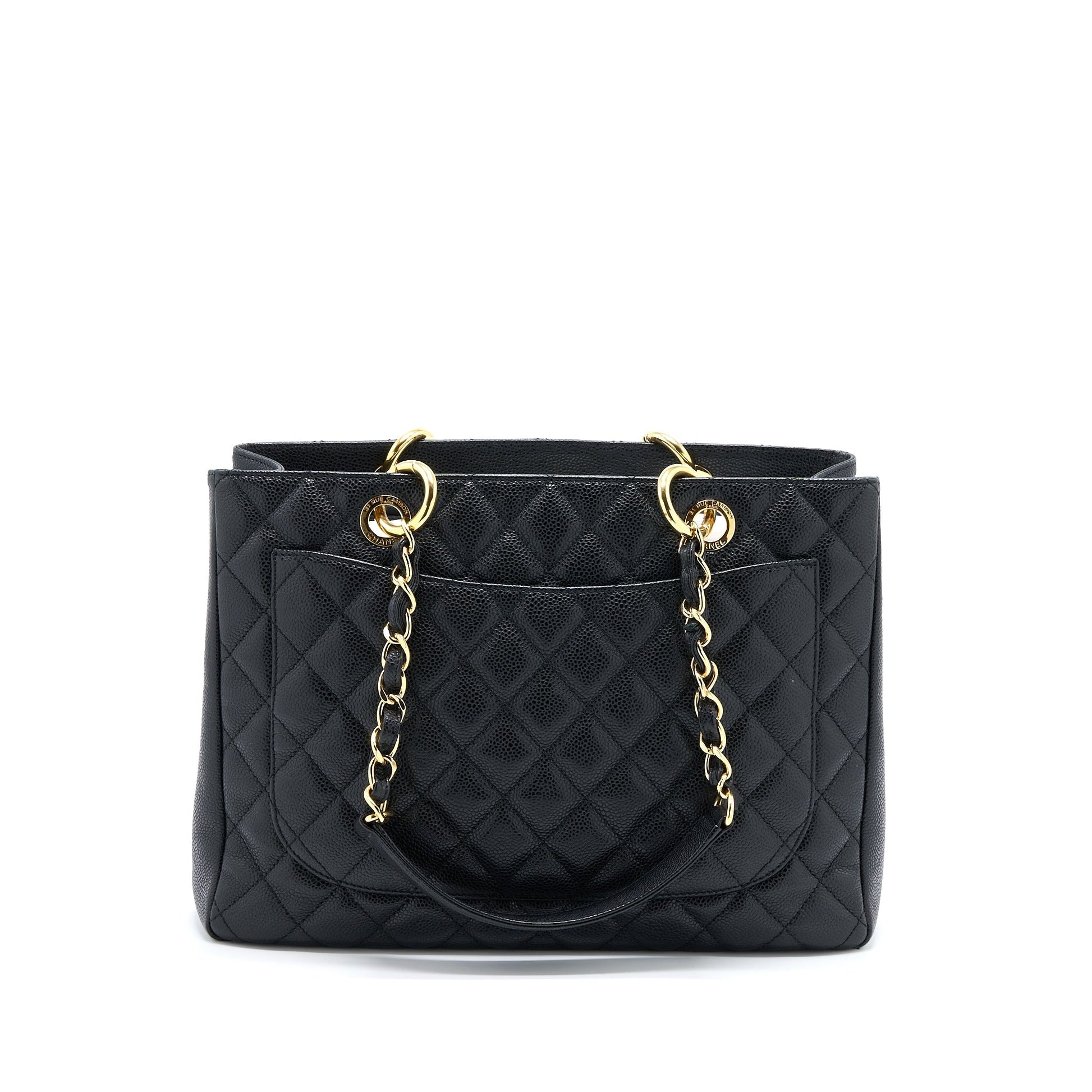 Chanel Grand Shopping GST Caviar GHW Black Tote Bag