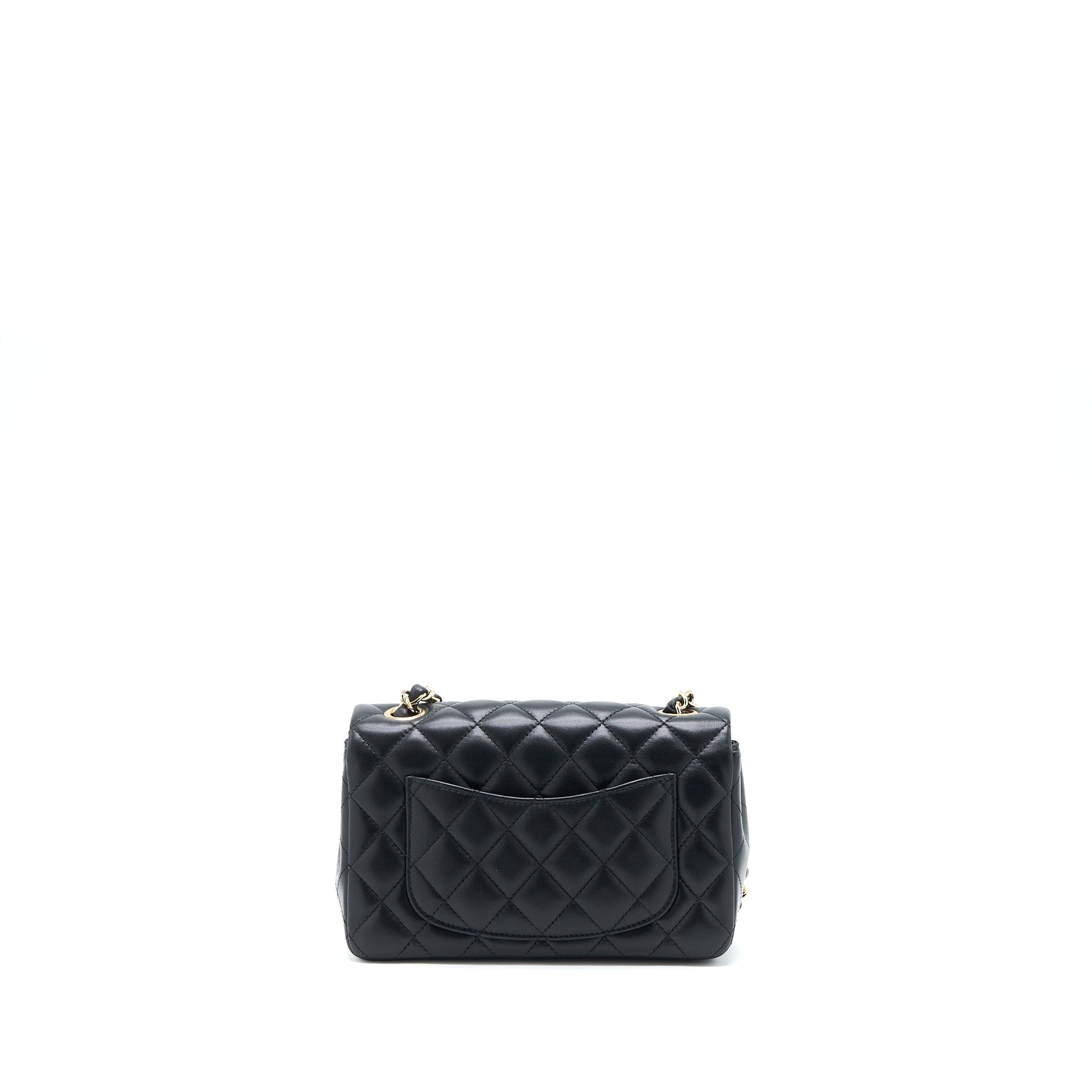 Chanel Rectangular Flap Lambskin LGHW Black Shoulder Bag Lghw 2