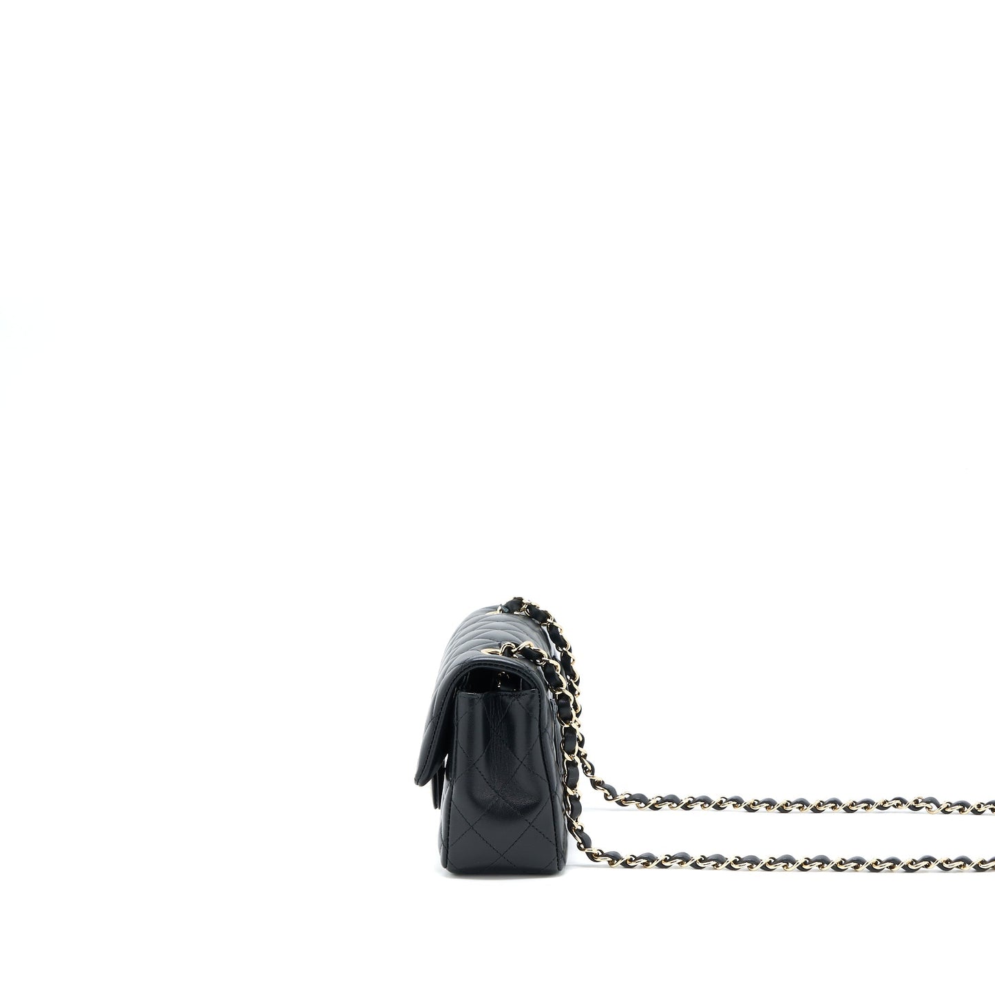 Chanel Rectangular Flap Lambskin LGHW Black Shoulder Bag Lghw 2