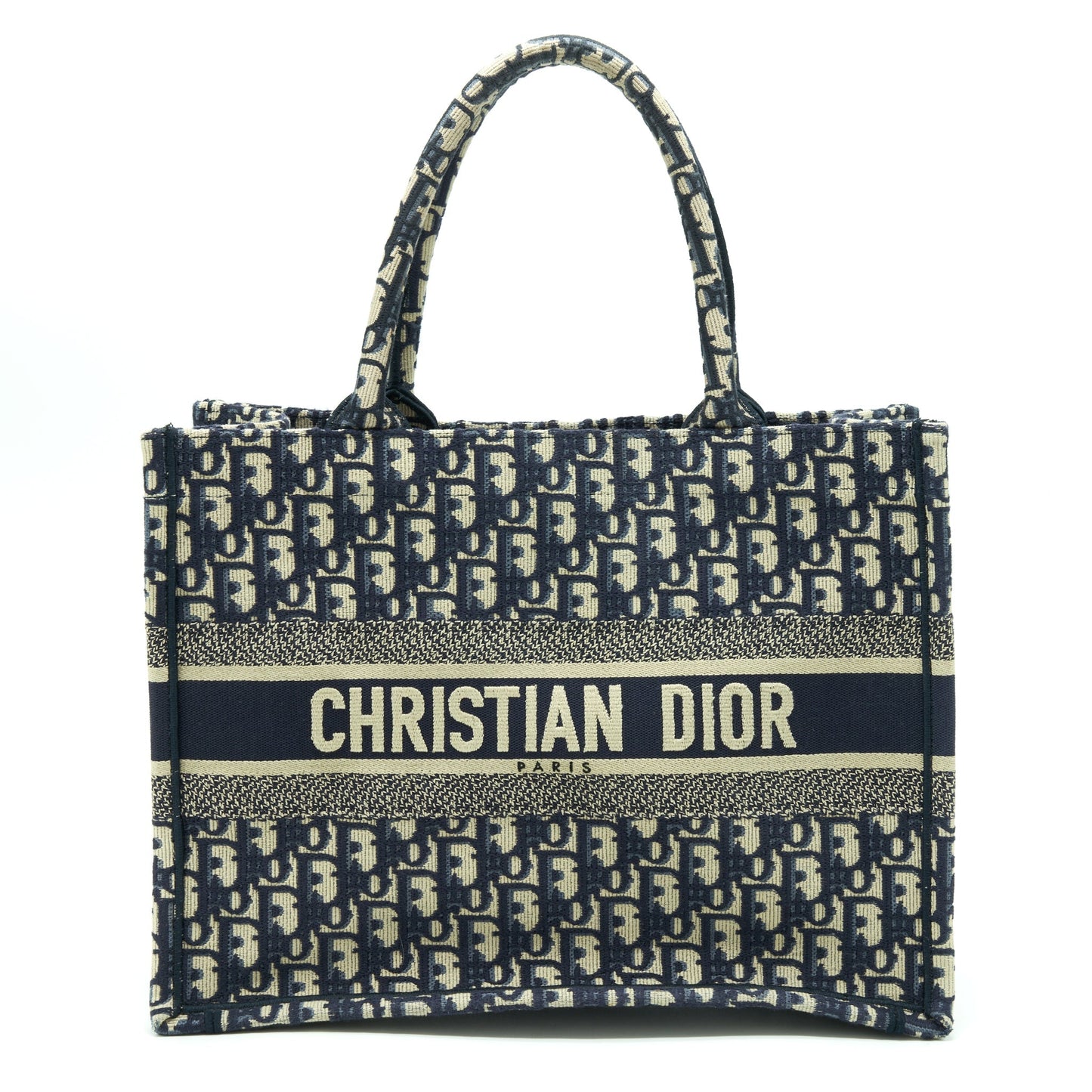 Dior Book Tote Purse Oblique Jacquard Handbag Blue Small Tote Bag