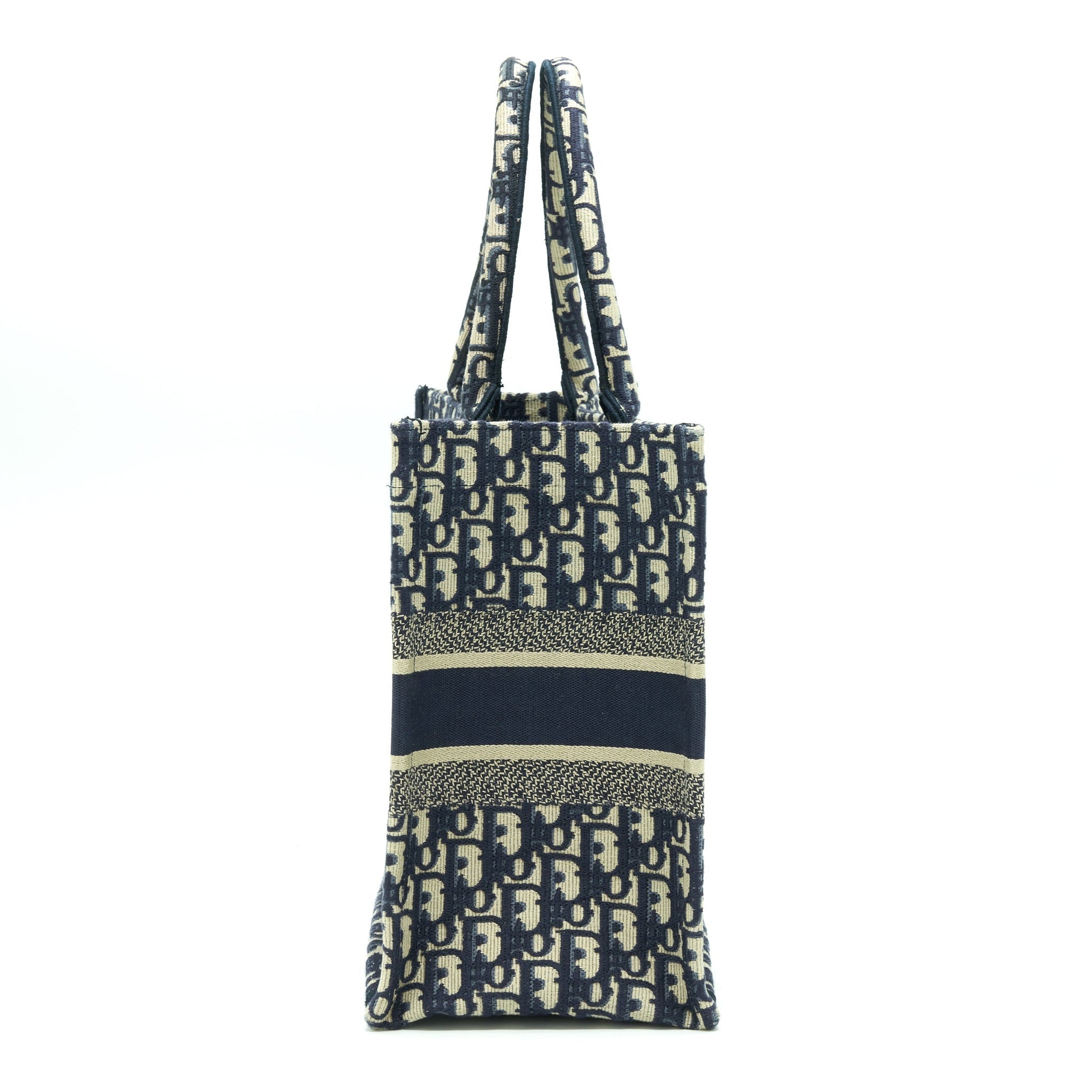 Dior Book Tote Purse Oblique Jacquard Handbag Blue Small Tote Bag