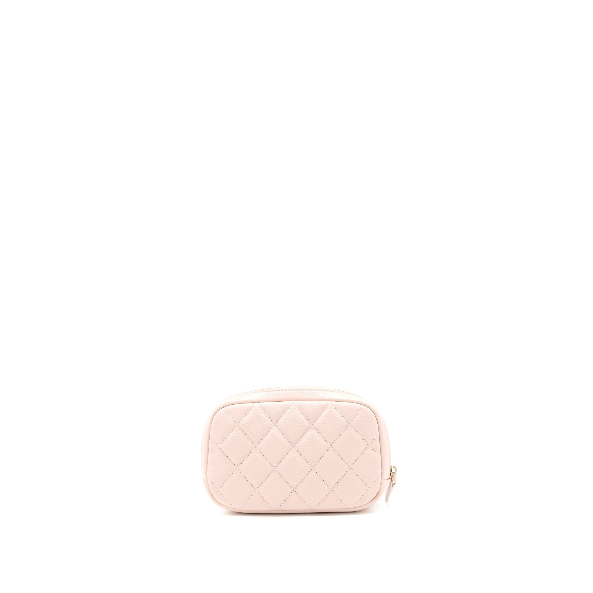 Chanel 21C Cosmetic Caviar Rose Clair LGHW Small Handbag