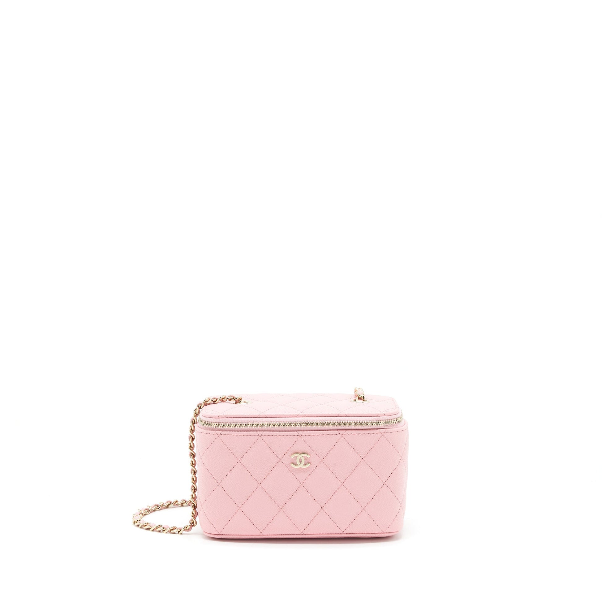 Chanel 22C Long Vanity Caviar Light LGHW Pink Handbag