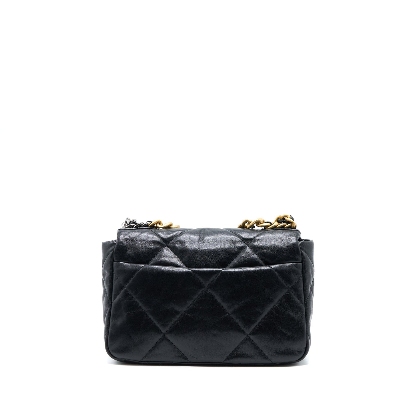 Chanel 19 Goatskin Multicoloured Hardware Black Small Handbag