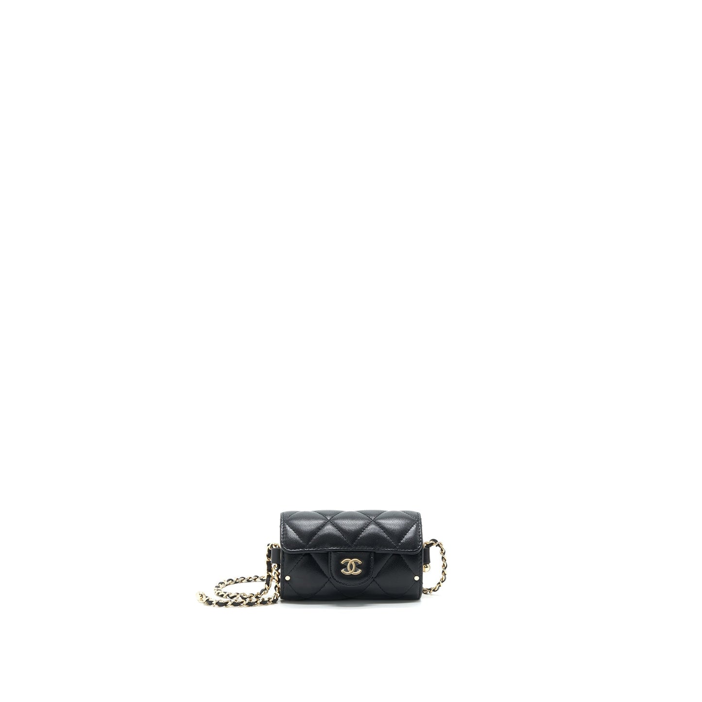 Chanel 21A Lipstick GHW Black Mini Bag
