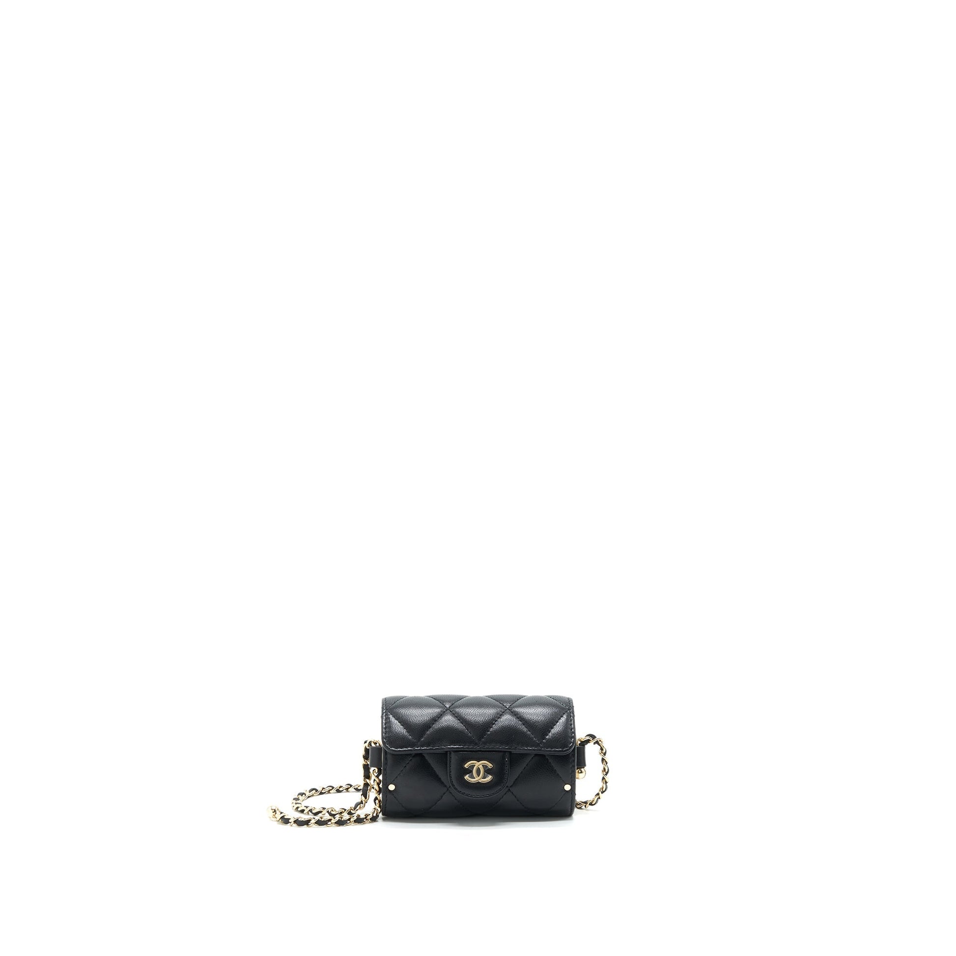 Chanel 21A Lipstick GHW Black Mini Bag
