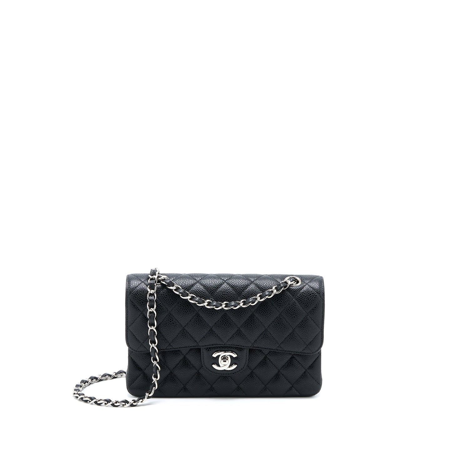 Chanel Classic Flap Caviar SHW Microchip Black Small Shoulder Bag Shwmicrochip 2