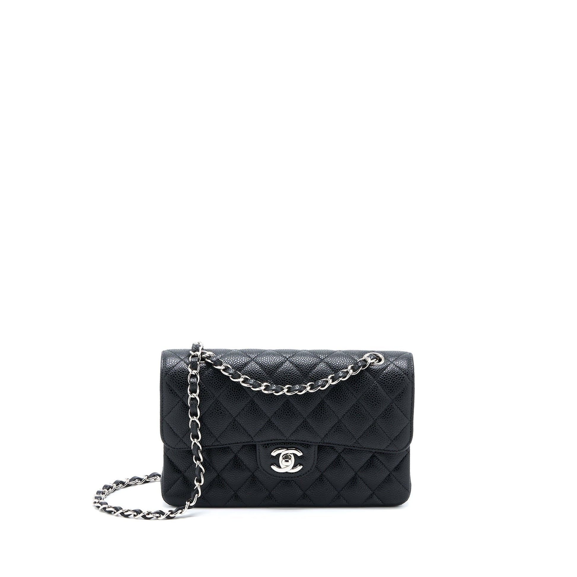 Chanel Classic Flap Caviar SHW Microchip Black Small Shoulder Bag Shwmicrochip 2