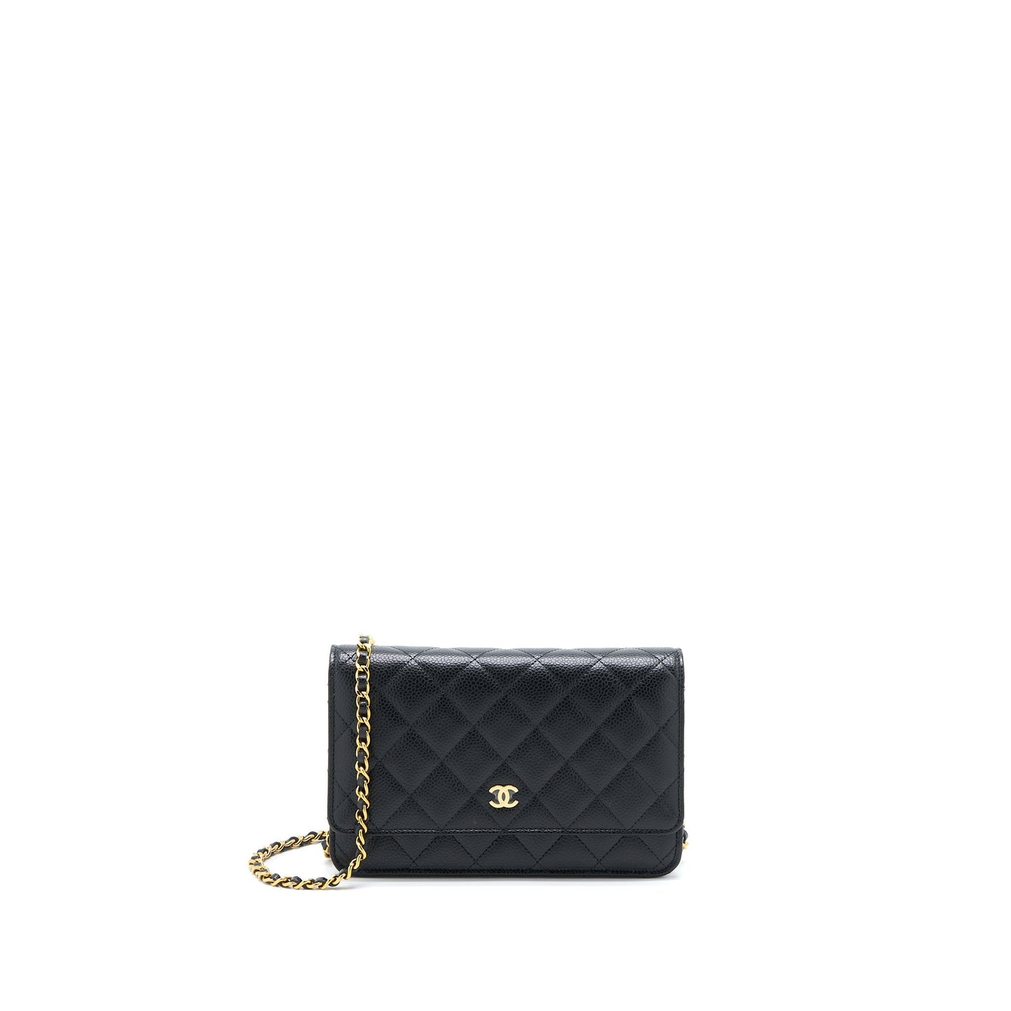 Chanel Classic On Caviar GHW Microchip Black Wallet Case Microchip 10