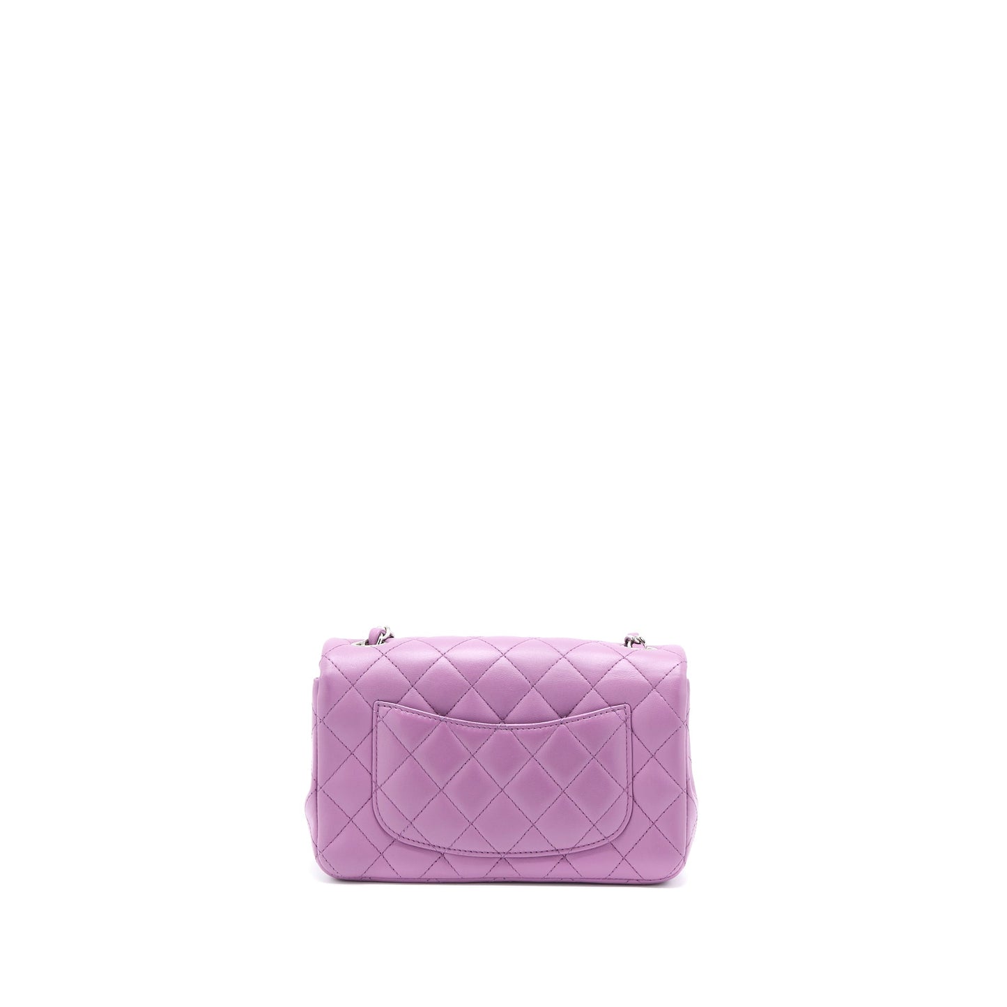 Chanel Rectangular Flap Lambskin Purple SHW Shoulder Bag