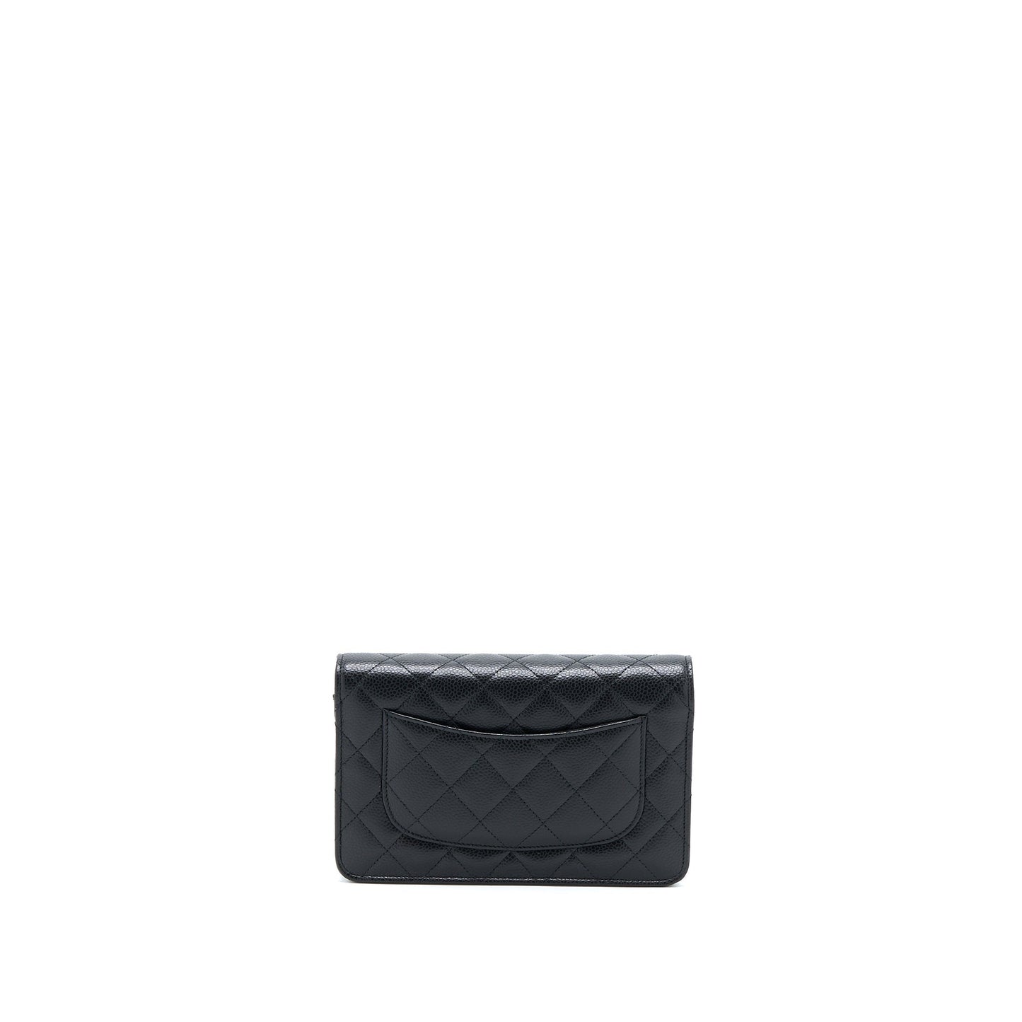Chanel Classic On Caviar GHW Microchip Black Wallet Case Microchip 10