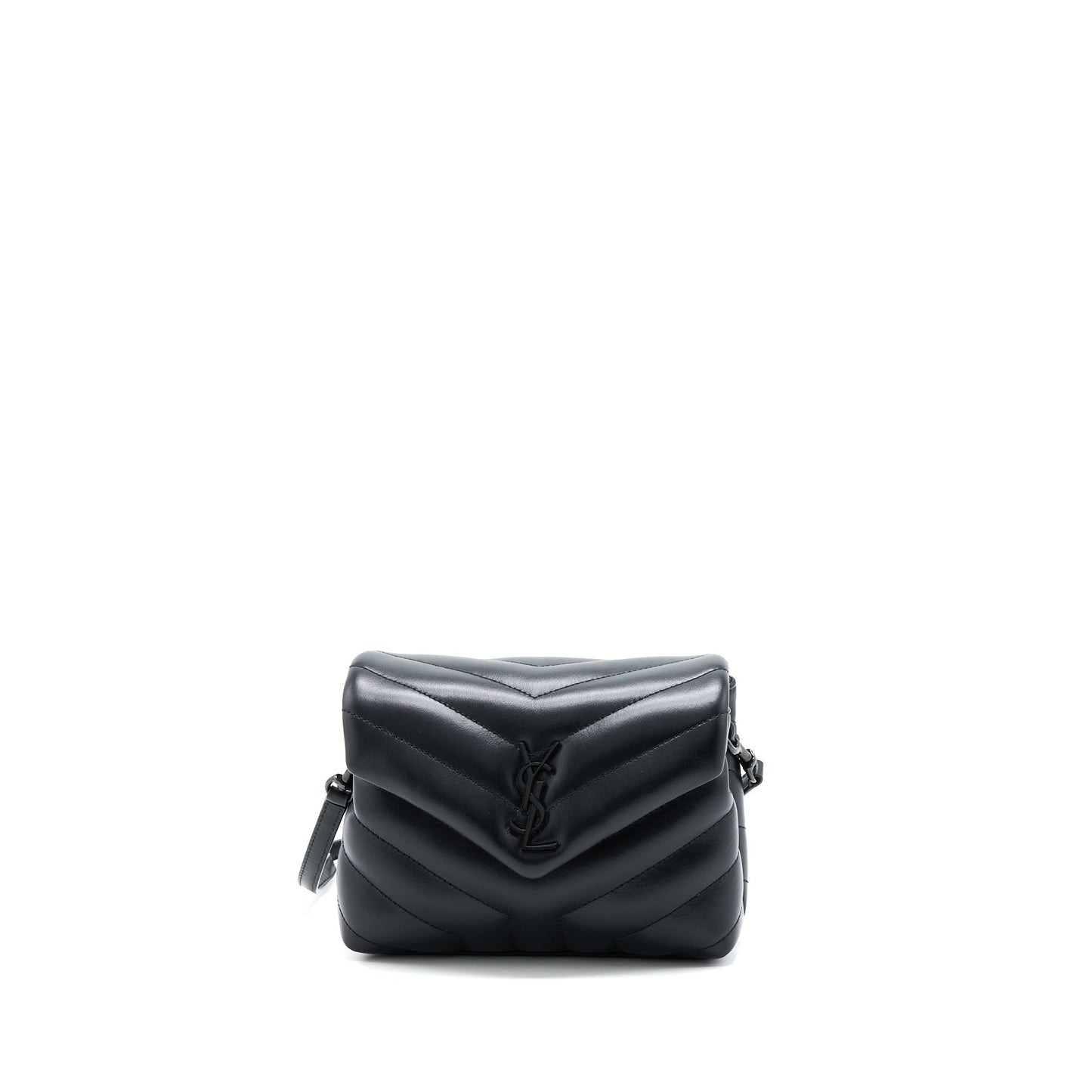 YSL Saint Laurent Saint Laurent Loulou Toy Strap Purse Calfskin Black Travel Bag