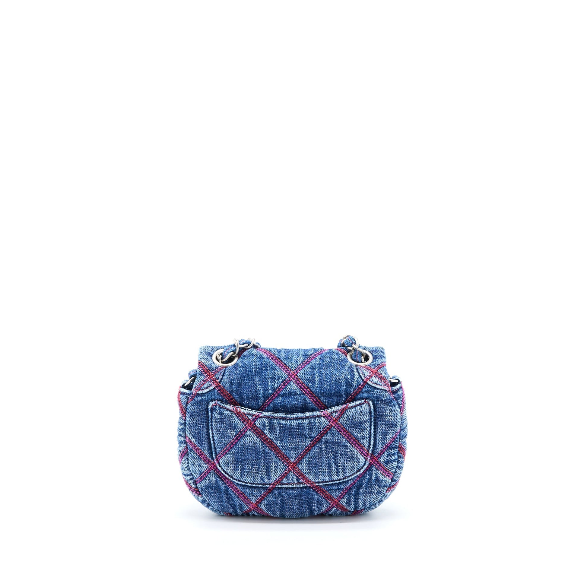 Chanel 22S Coco Beach Denim Saddle Denim Blue Mini Bag