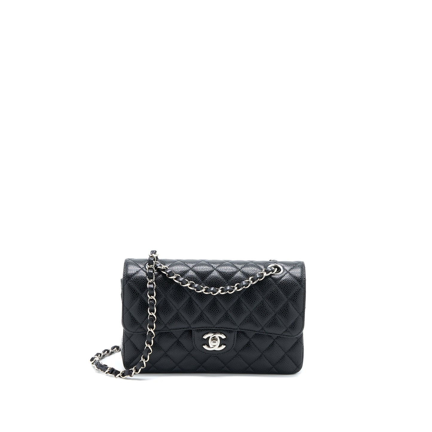 Chanel Classic Flap Caviar SHW Black Small Shoulder Bag