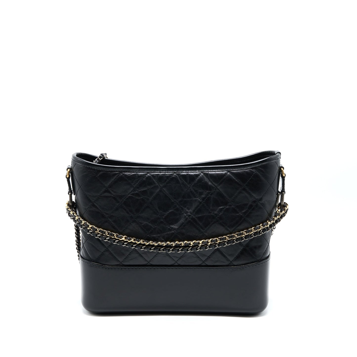 Chanel Gabrielle Hobo Aged Calfskin Hardware Multicolour Black Shoulder Bag