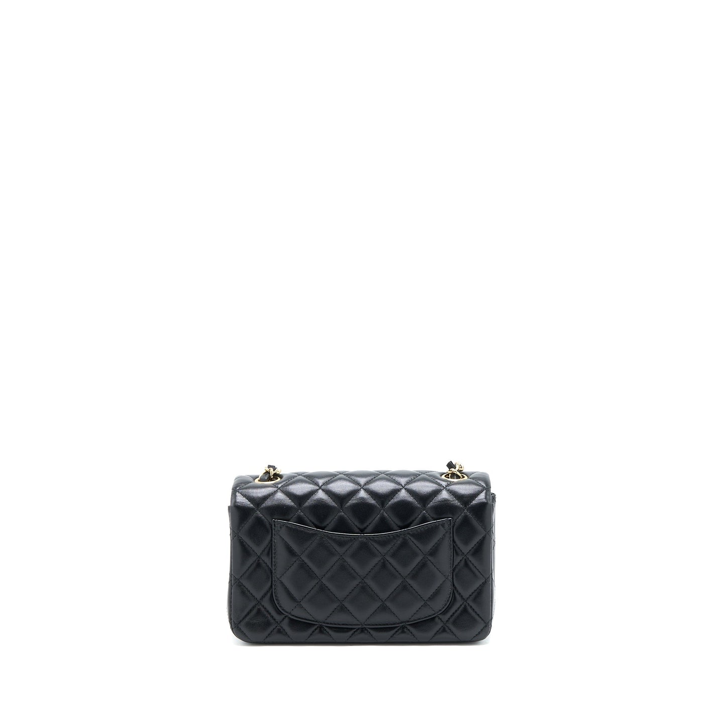 Chanel Classic Rectangular Flap Lambskin LGHW Microchip Black Shoulder Bag Microchip 2