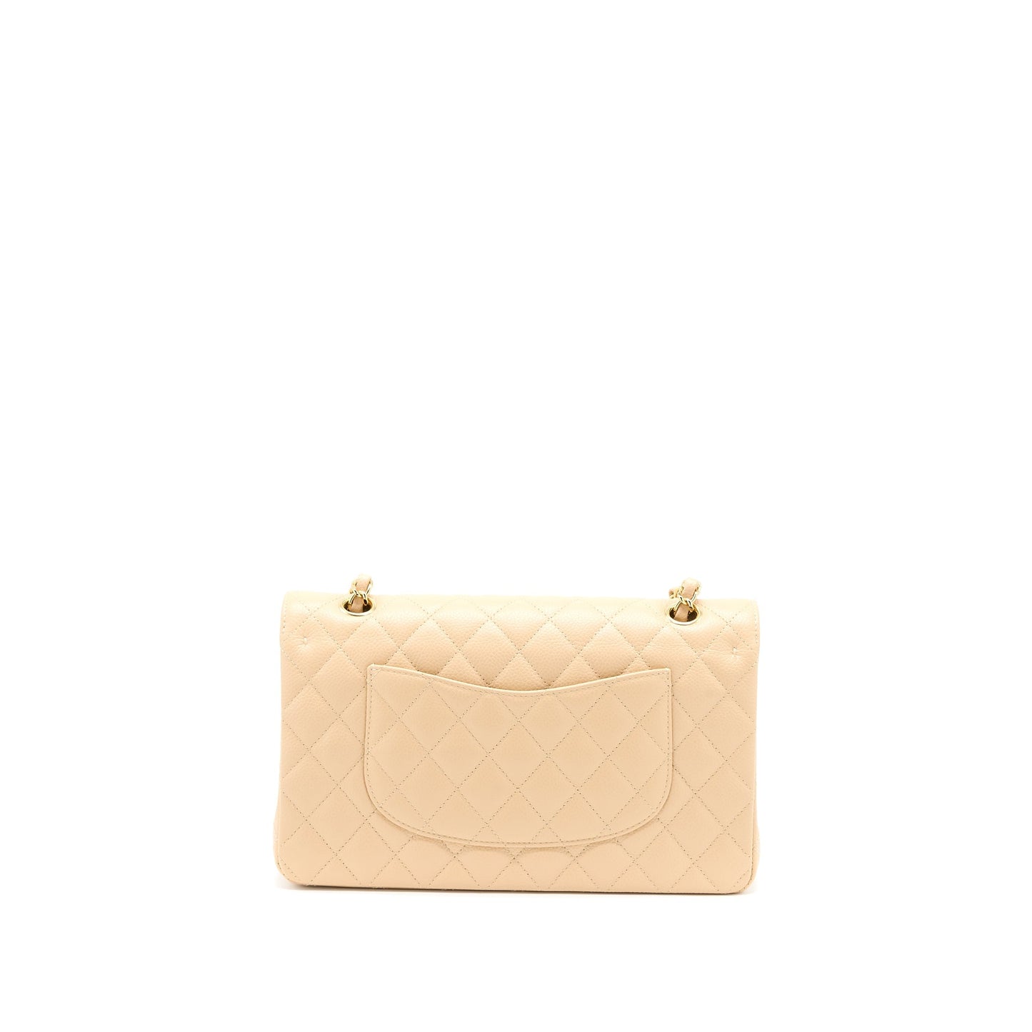 Chanel Classic Double Flap Caviar GHW Beige Shoulder Bag Ghw 1
