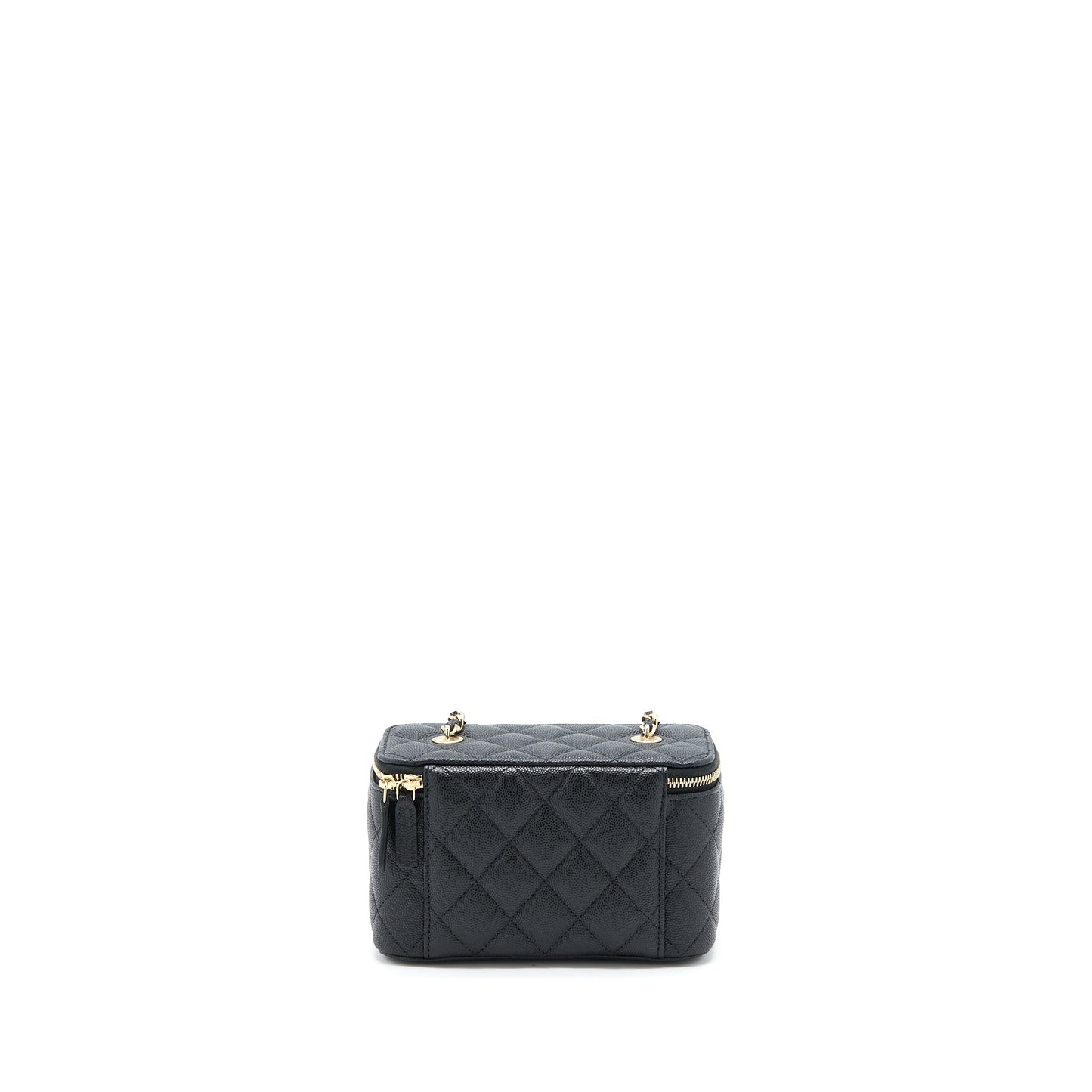 Chanel Long Vanity Caviar LGHW Microchip Black Handbag