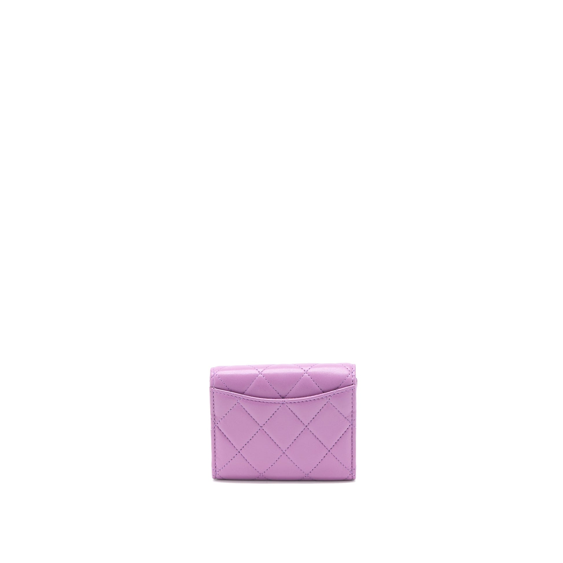 Chanel On Lambskin Purple SHW Clutch Bag