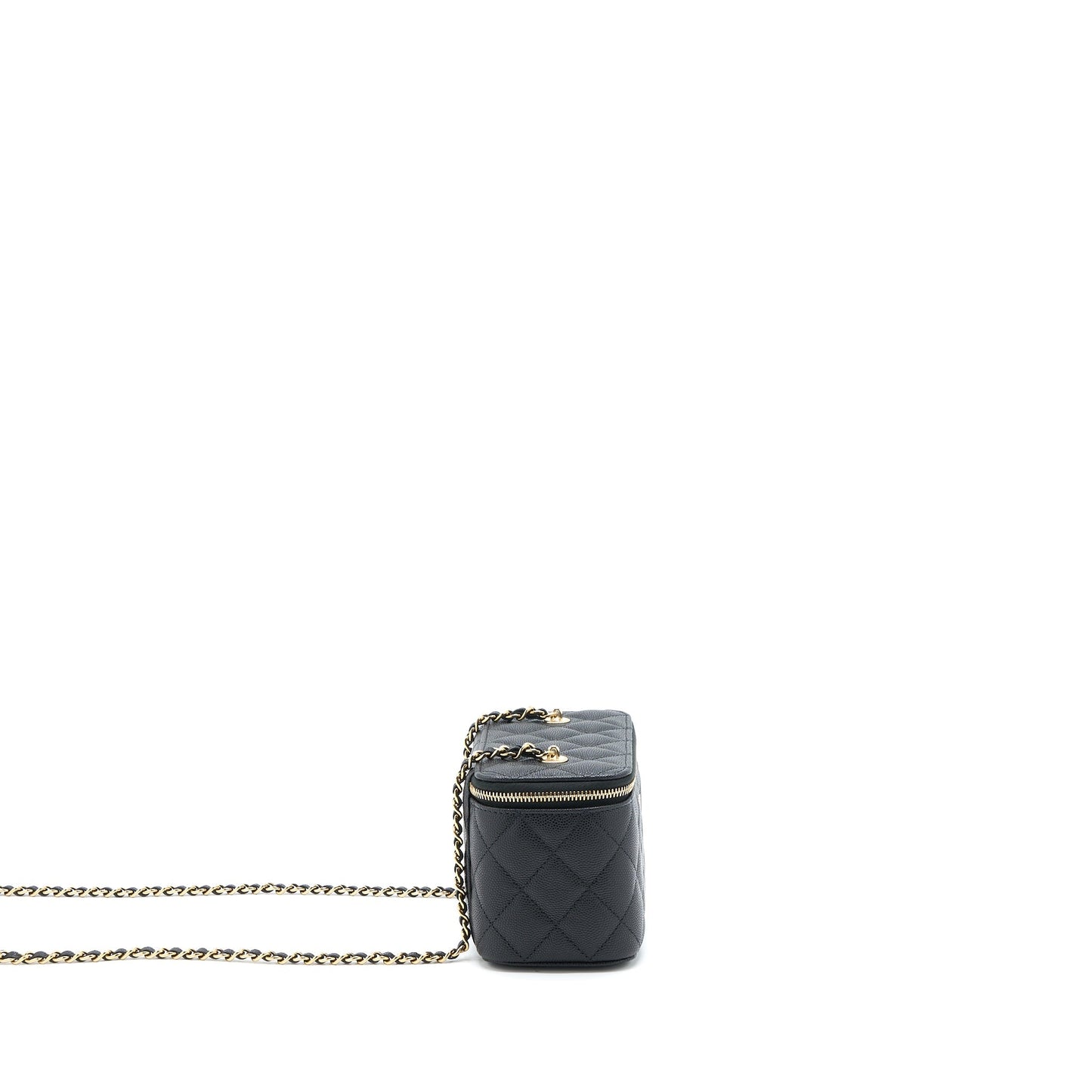 Chanel Long Vanity Caviar LGHW Microchip Black Handbag