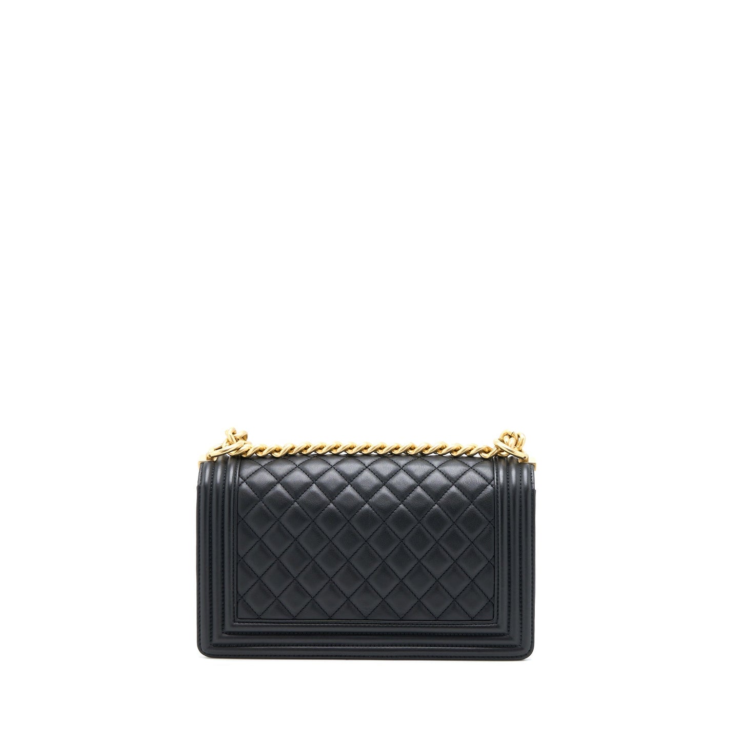 Chanel Boy Calfskin Brushed GHW Black Handbag