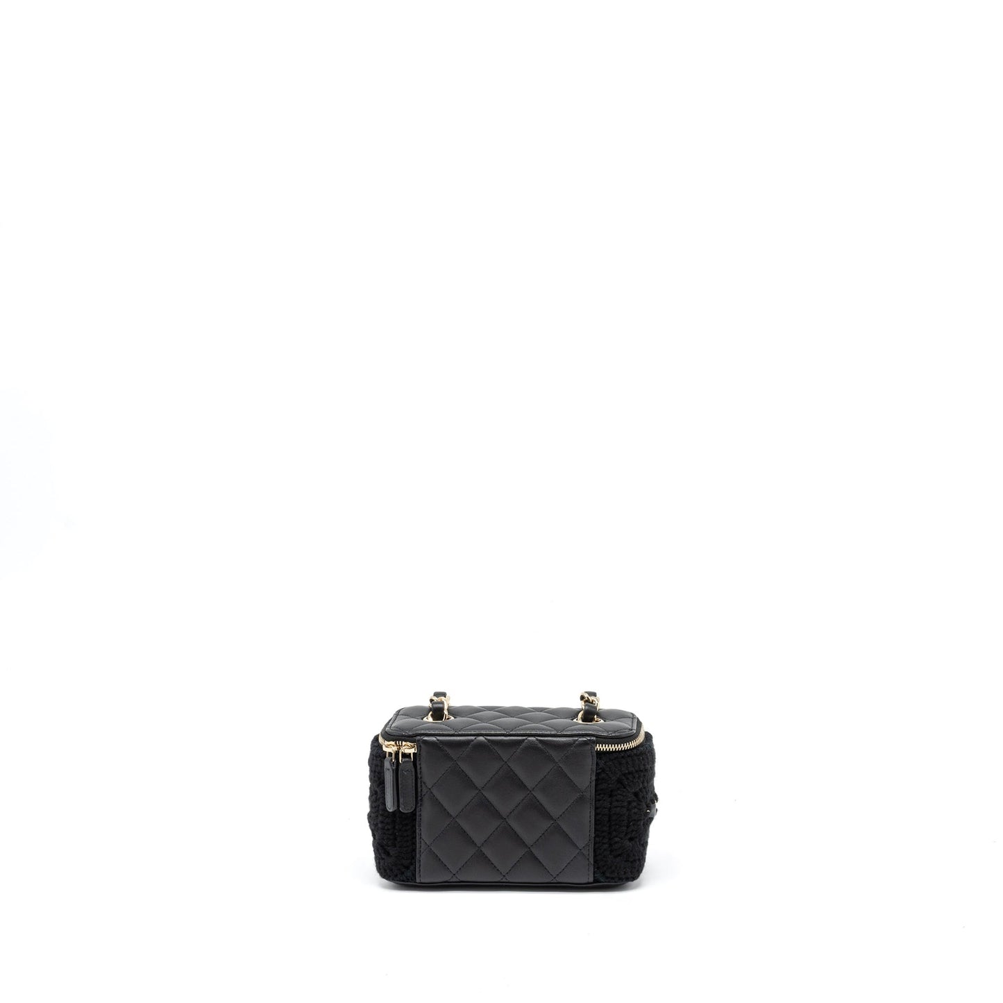 Chanel Long Vanity Giant Tweed Lambskin LGHW Black Handbag