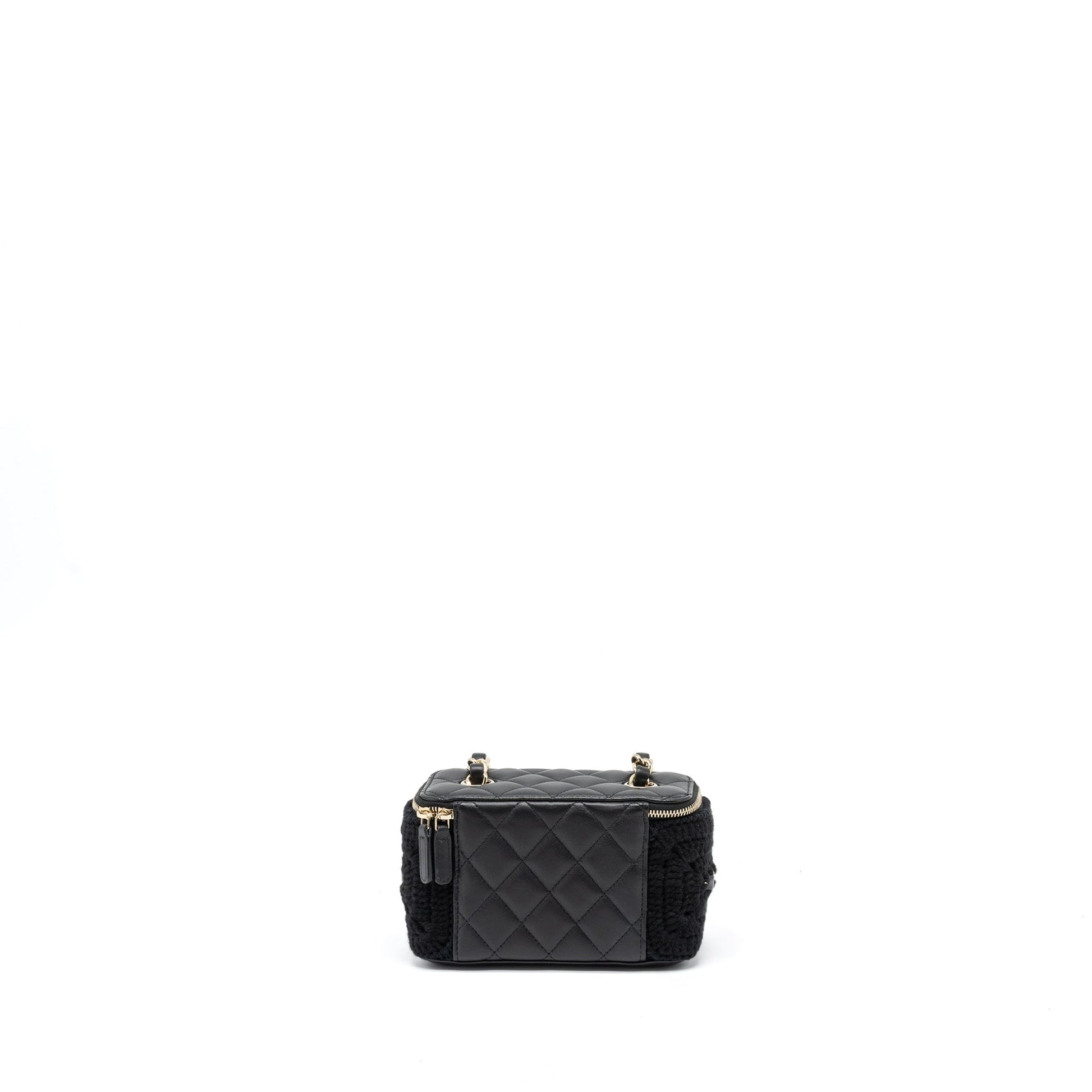 Chanel Long Vanity Giant Tweed Lambskin LGHW Black Handbag