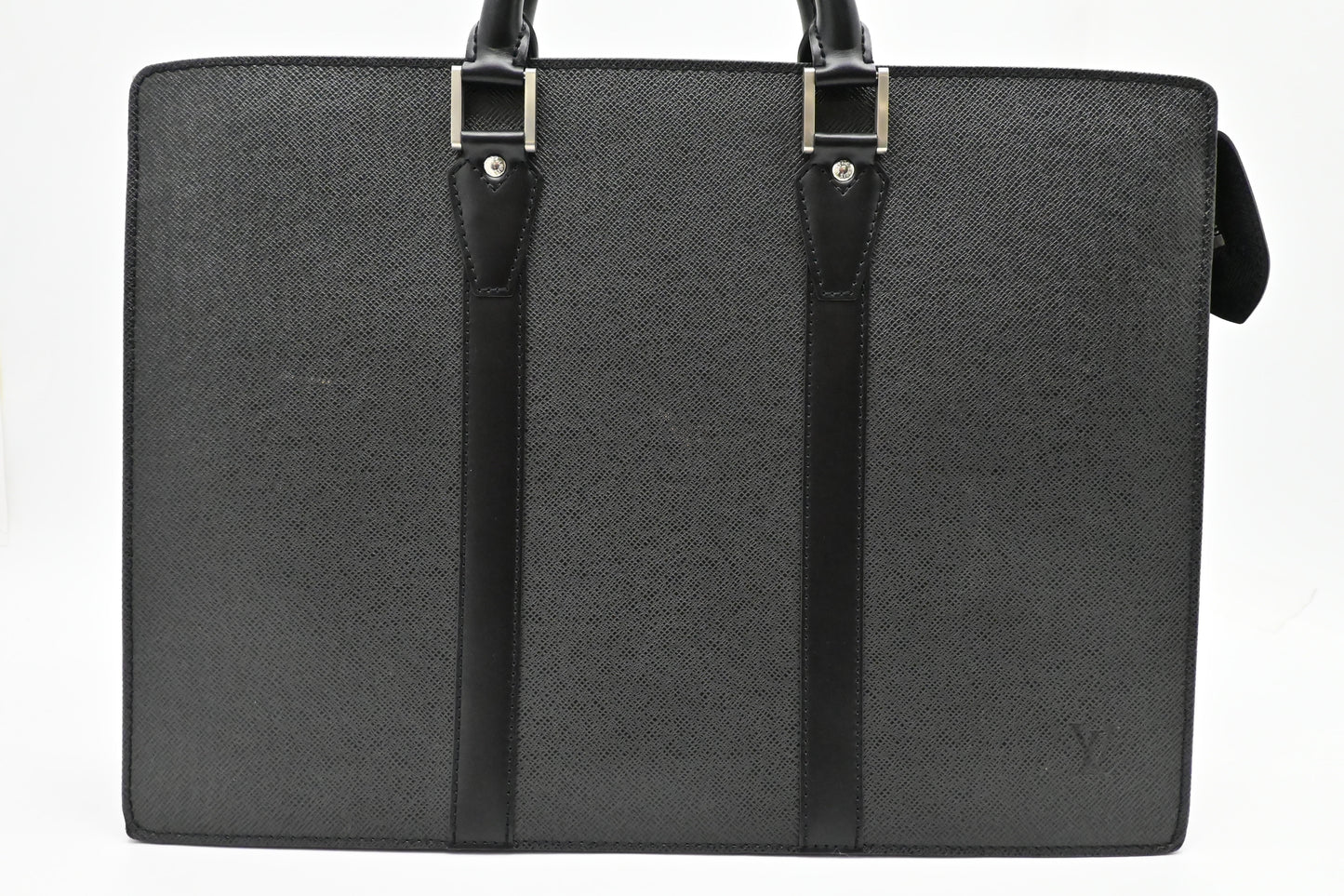 Louis Vuitton Porte Documents Rosan Taiga Black Leather Handbag