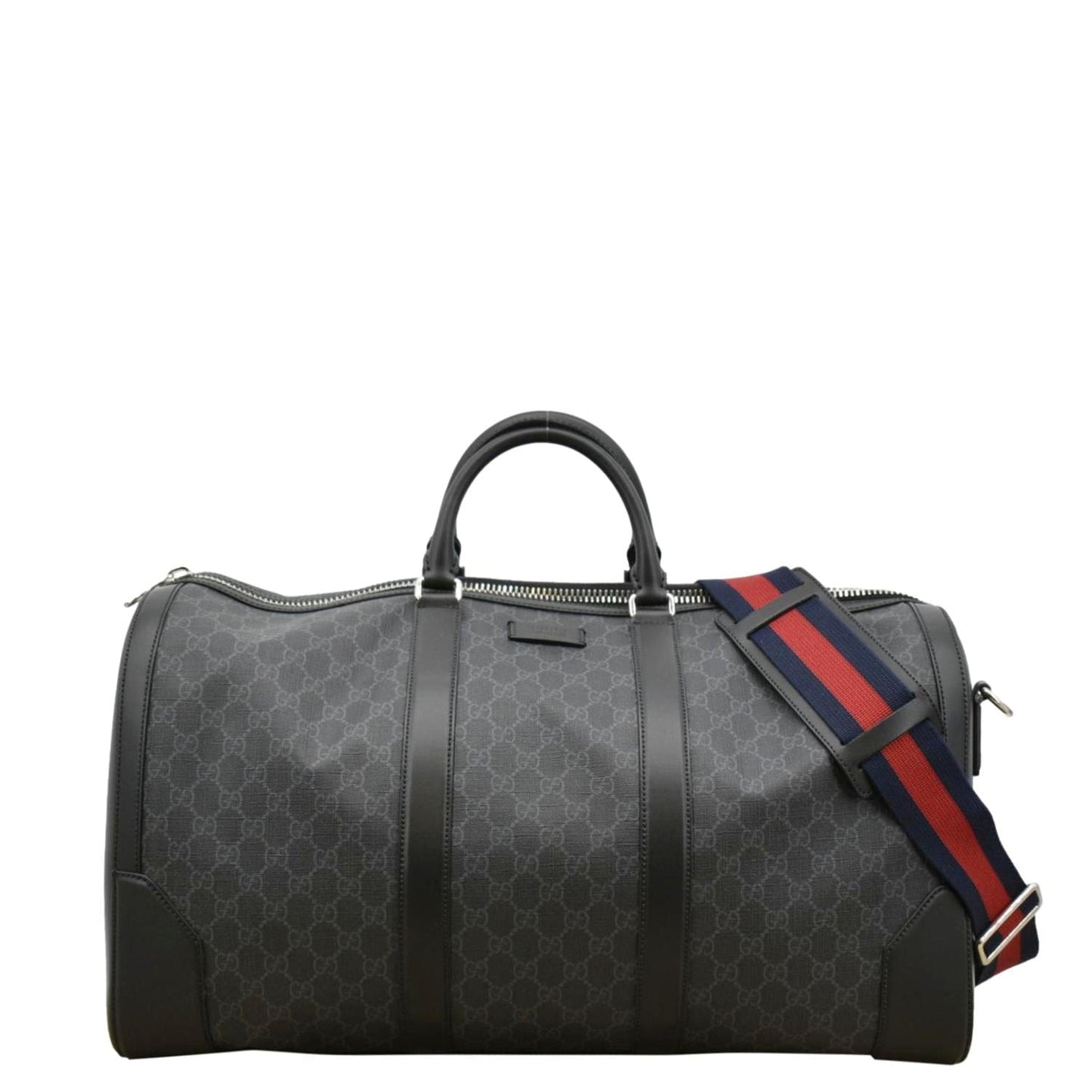 Gucci Carry On Soft Supreme Duffle Bag Canvas Black Travel Bag