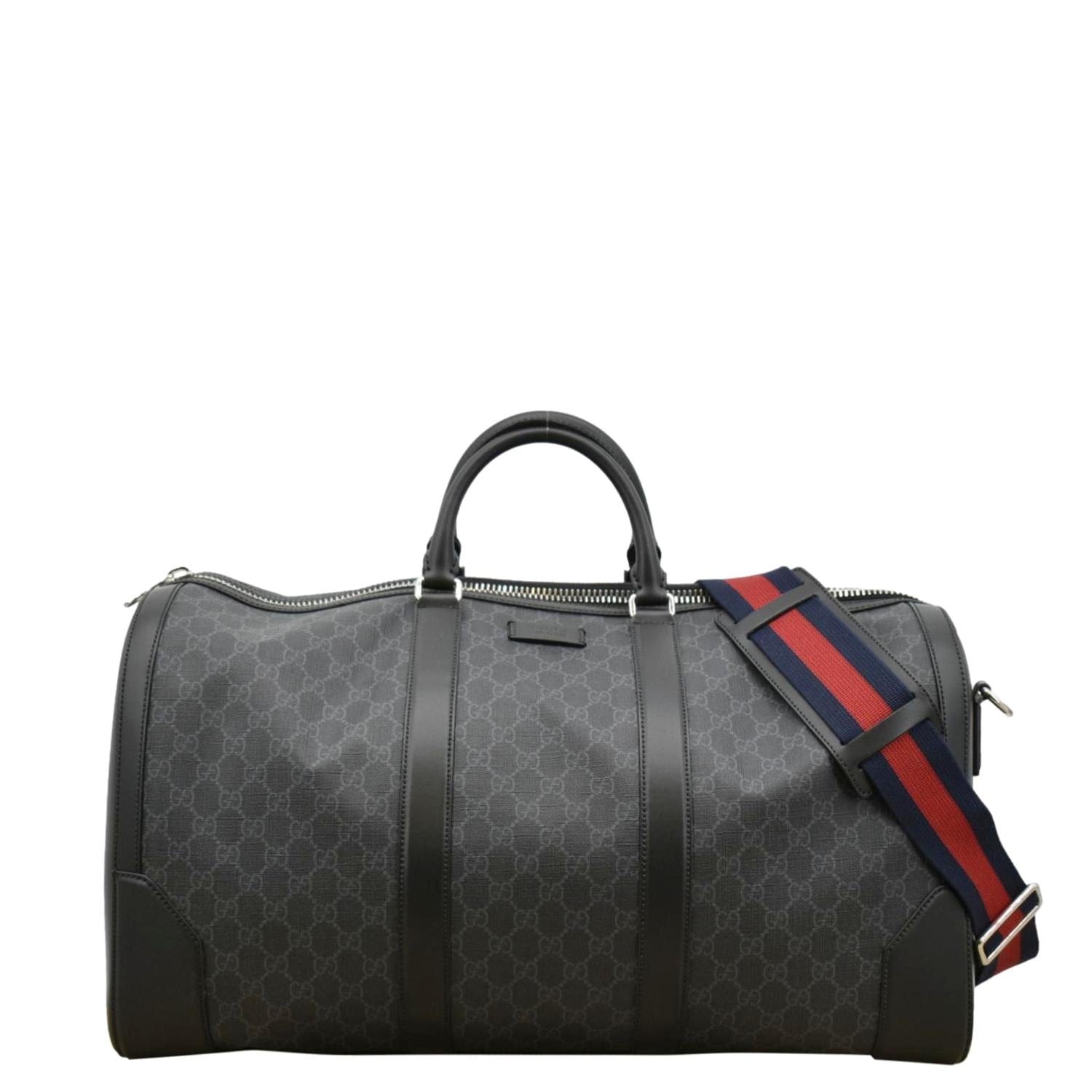 Gucci Carry On Soft Supreme Duffle Bag Canvas Black Travel Bag