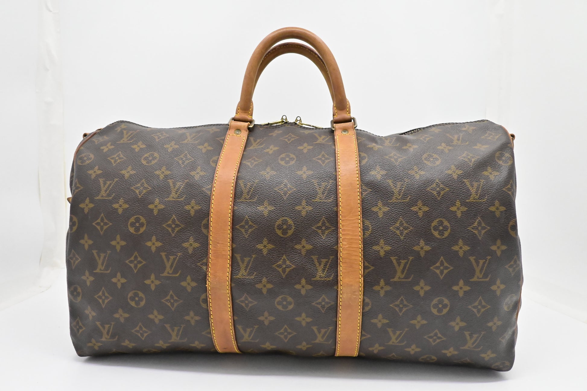 Louis Vuitton Keepall 50 Bandouliere Monogram Canvas Travel Bag Canvas 2