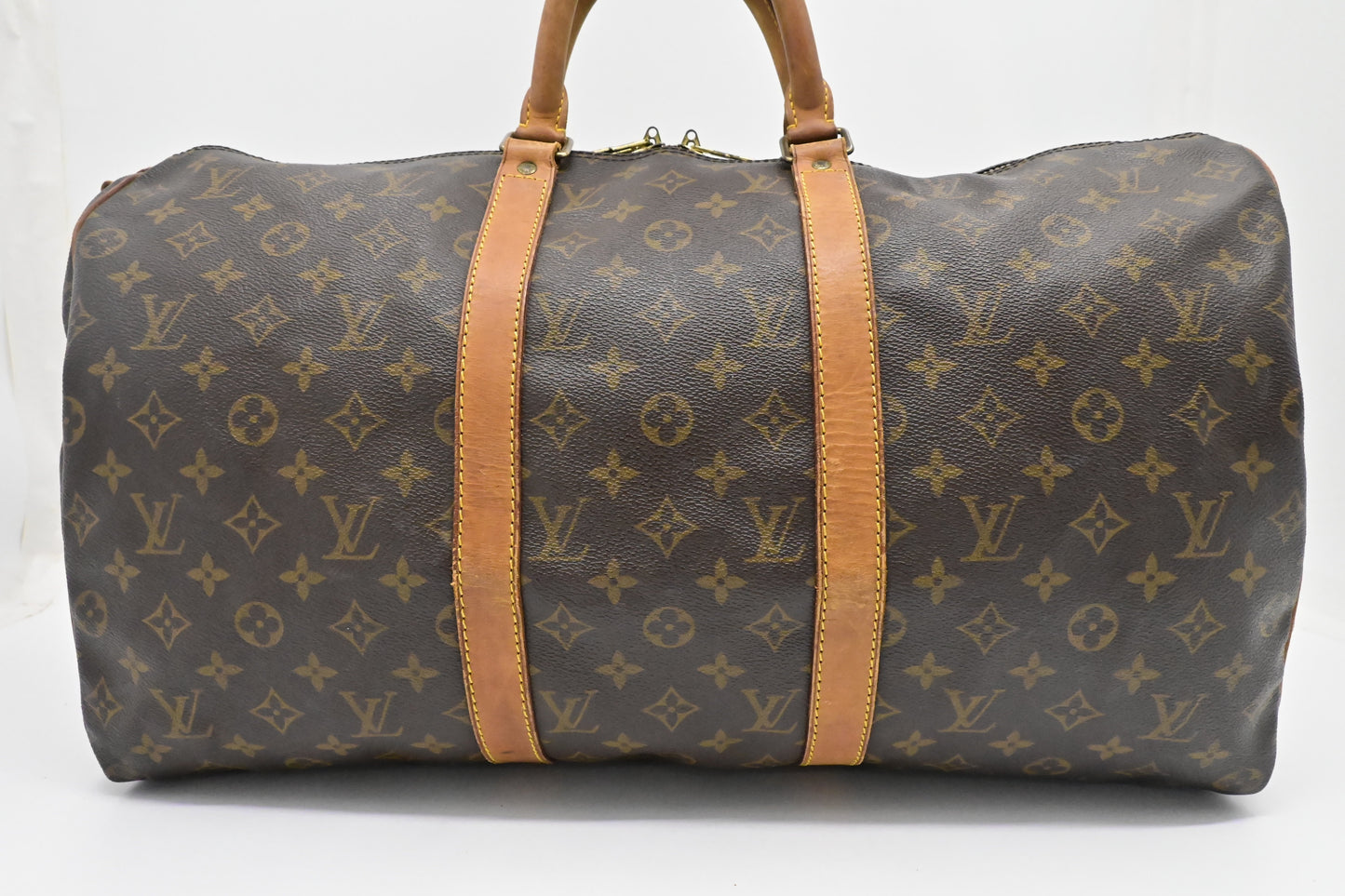 Louis Vuitton Keepall 50 Bandouliere Monogram Canvas Travel Bag Canvas 2