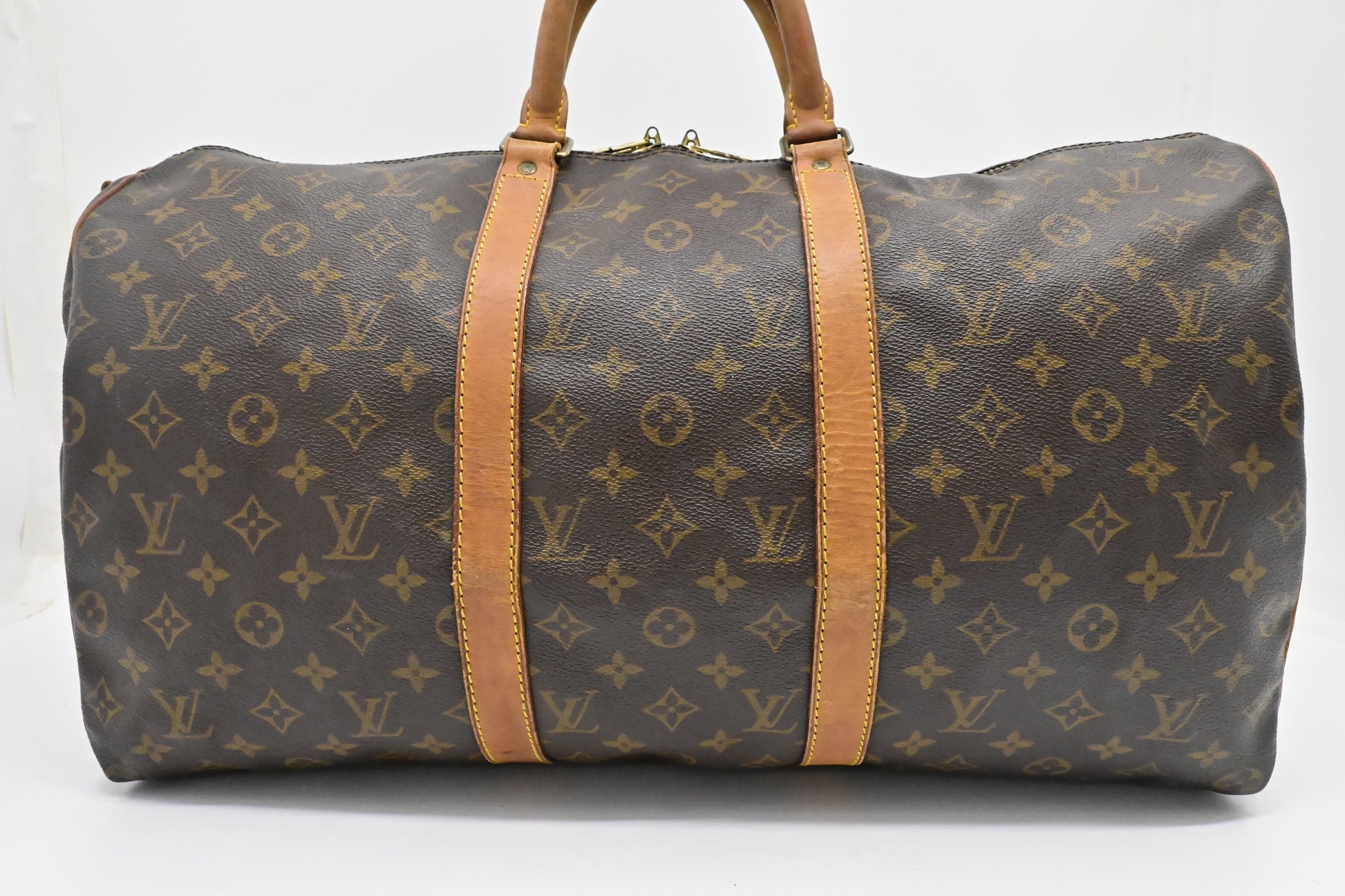 Louis Vuitton Keepall 50 Bandouliere Monogram Canvas Travel Bag Canvas 2