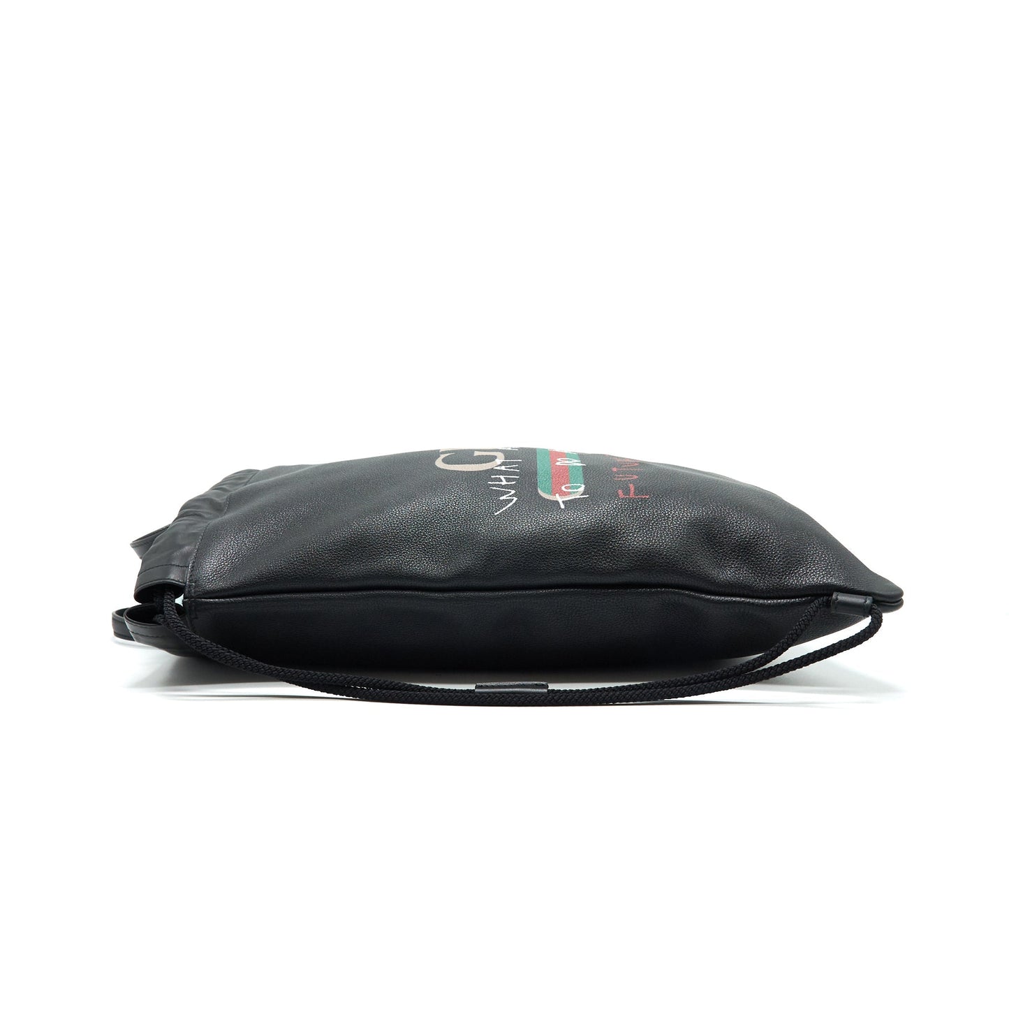 Gucci Printed Drawstring Backpack Black Logo Jewelry