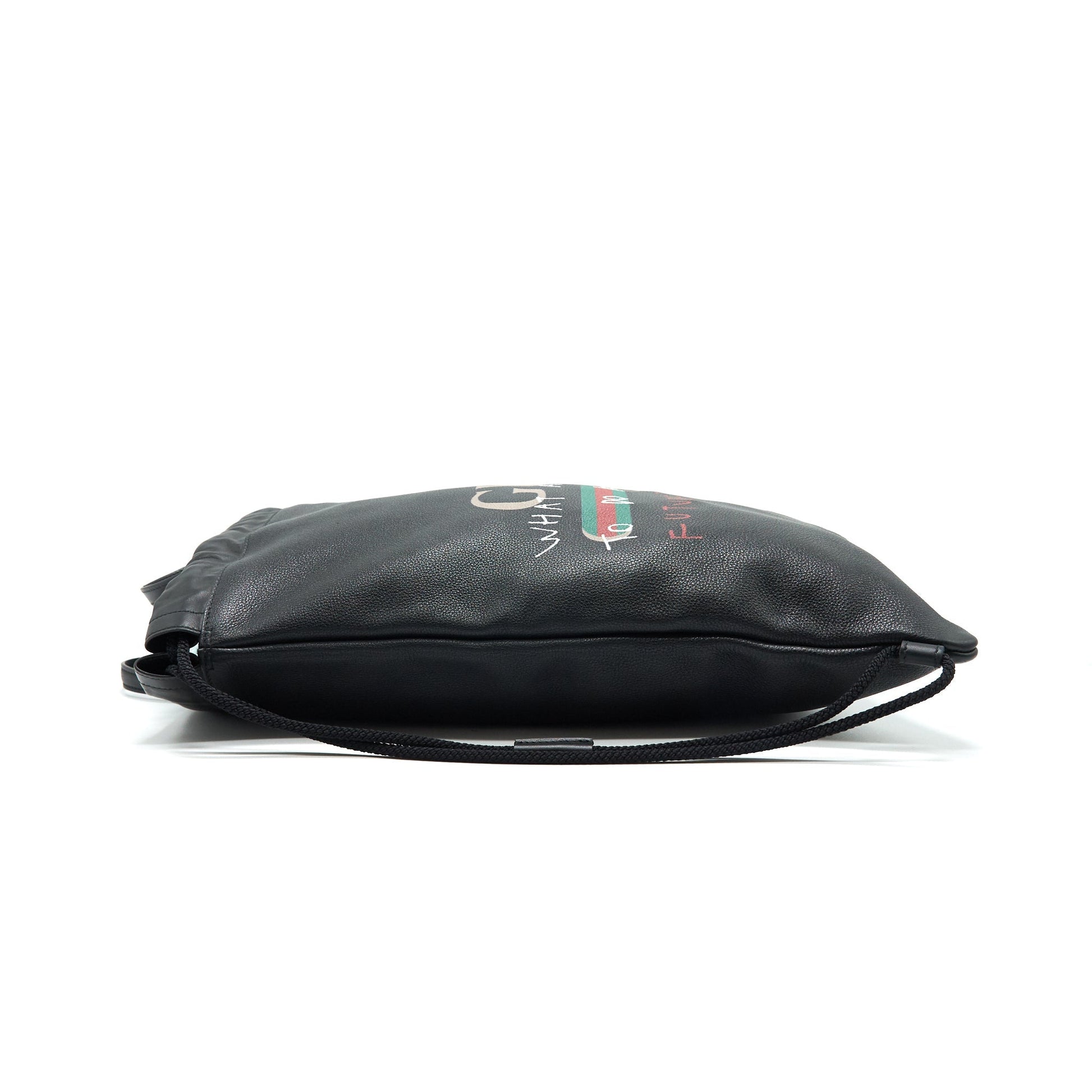 Gucci Printed Drawstring Backpack Black Logo Jewelry