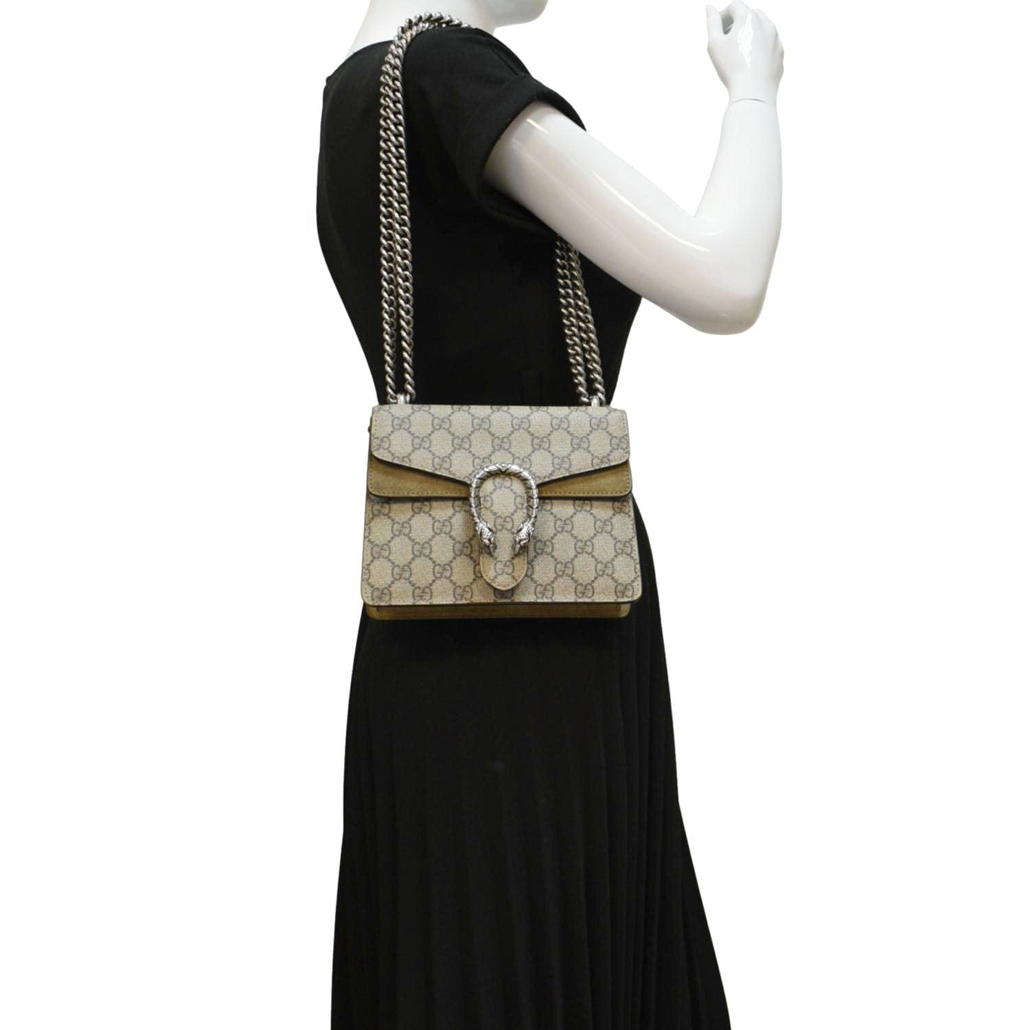 Gucci Dionysus Supreme Crossbody Bag Canvas Beige 3
