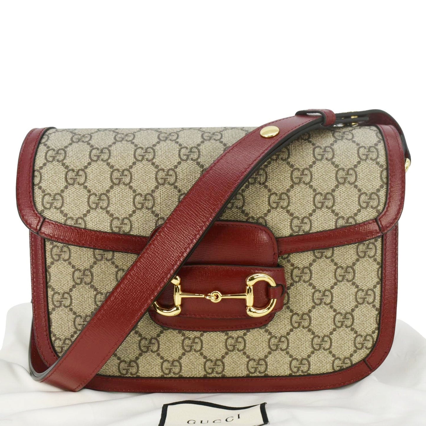 Gucci Horsebit Supreme Shoulder Bag Canvas Beige 1955 602205