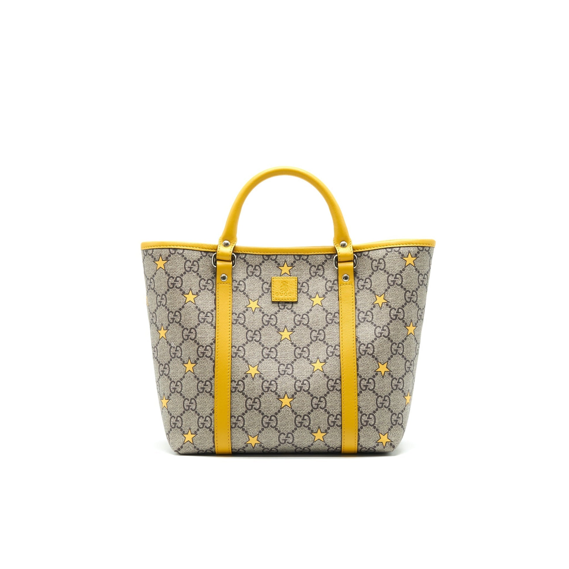 Gucci Kid Supreme Tote Bag Yellow Star
