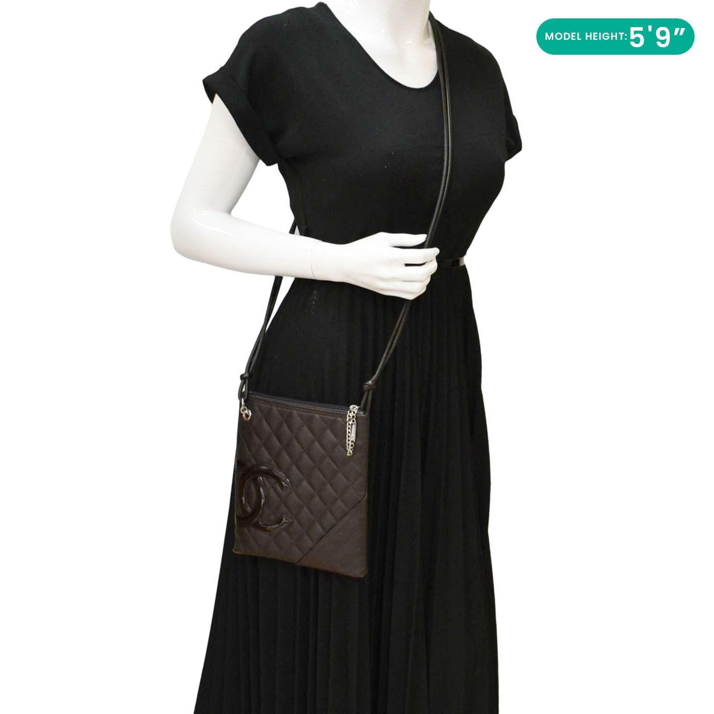 Chanel Cambon Flat Messenger Leather Calfskin Black Shoes