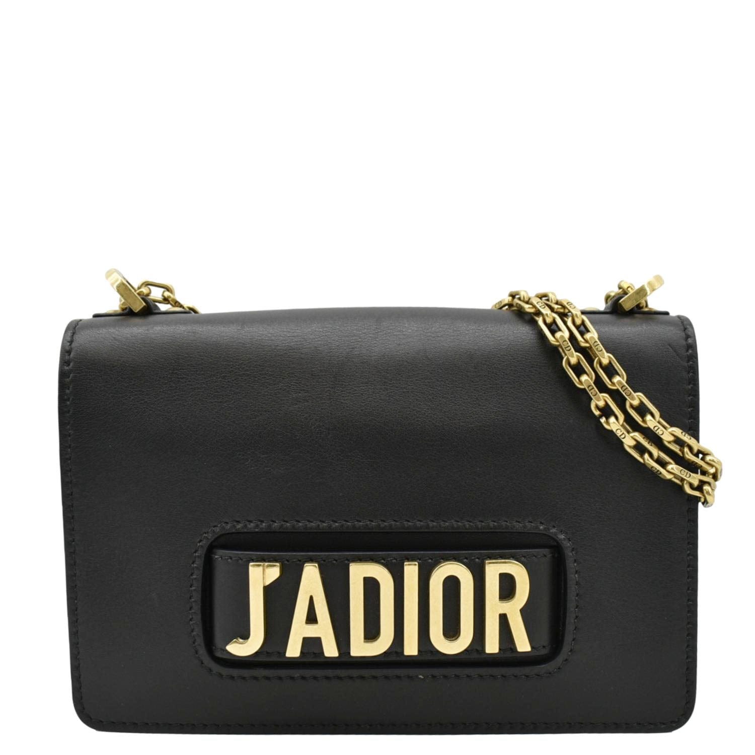Dior A Shoulder Bag Leather Black Medium