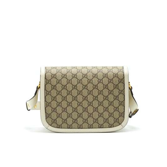 Gucci Horsebit Shoulder Bag Leather White