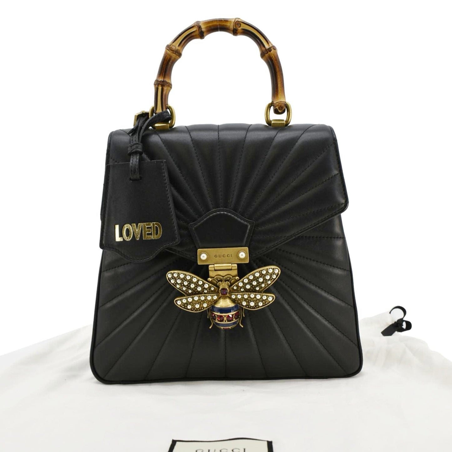 Gucci Queen Margaret Bee Backpack Leather Quilted