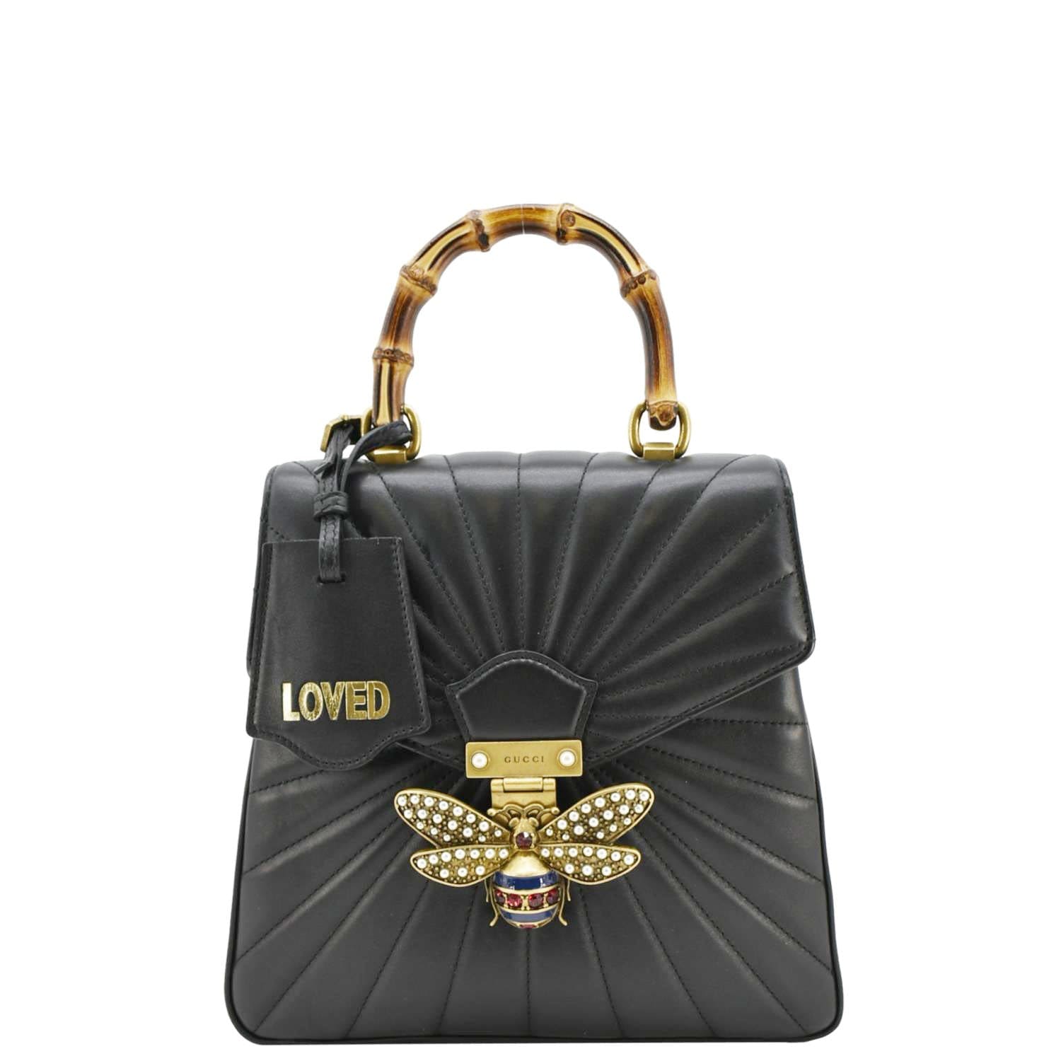 Gucci Queen Margaret Bee Backpack Leather Quilted