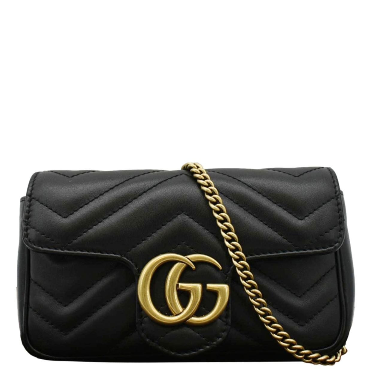 Gucci Marmont Super Mini Crossbody Bag Leather Matelasse